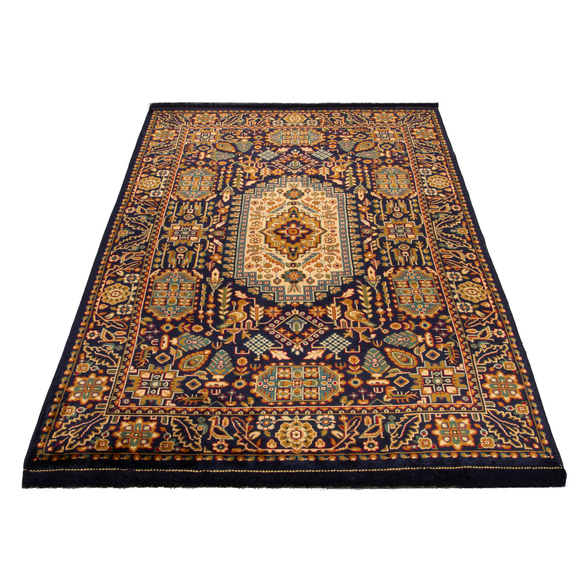 فرش ماشینی اکریلیک + ابریشم بامبو طرح سراسر کد طرح 00666