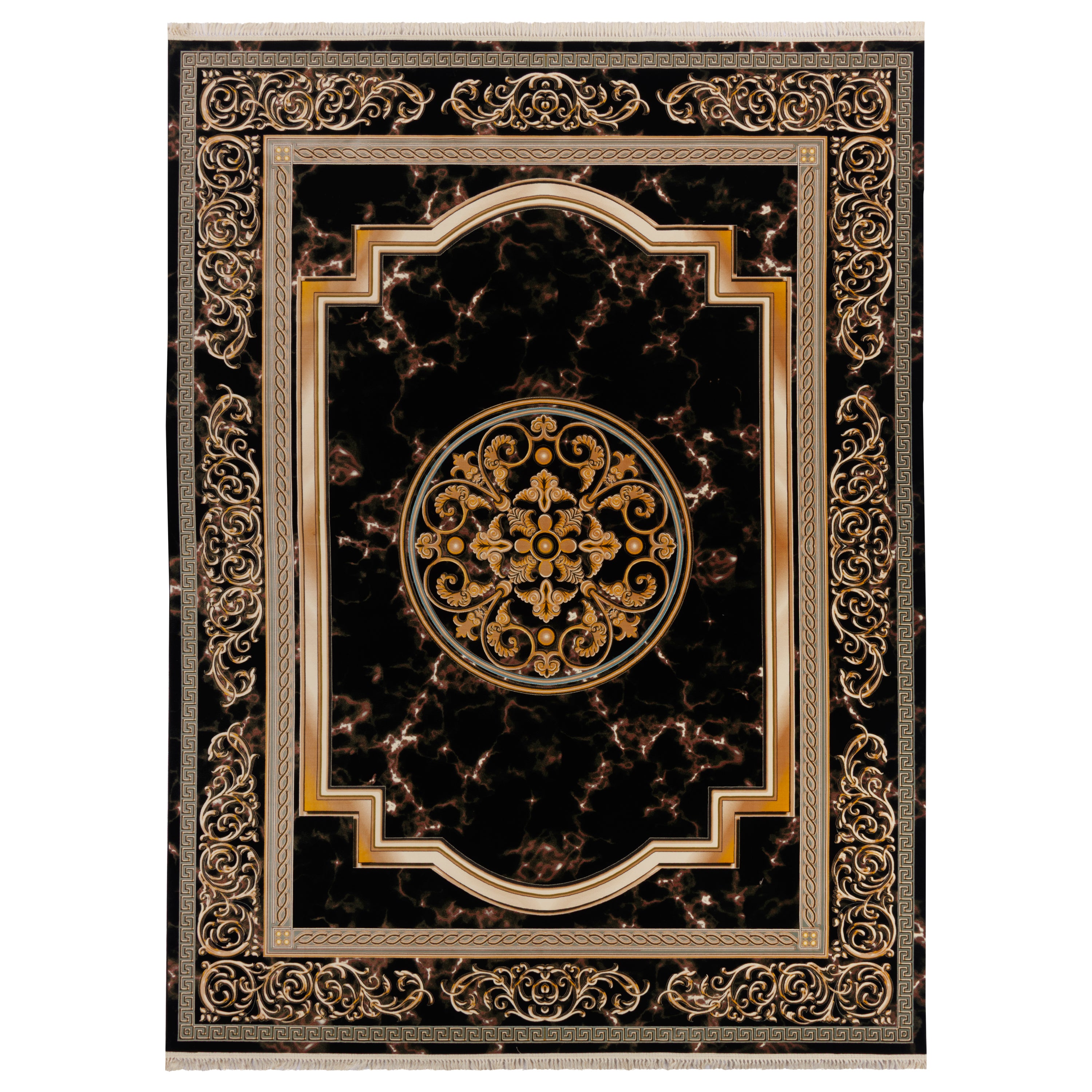 فرش ماشینی، ترنج مرکزی نئوکلاسیک، اکریلیک، SPU 100003