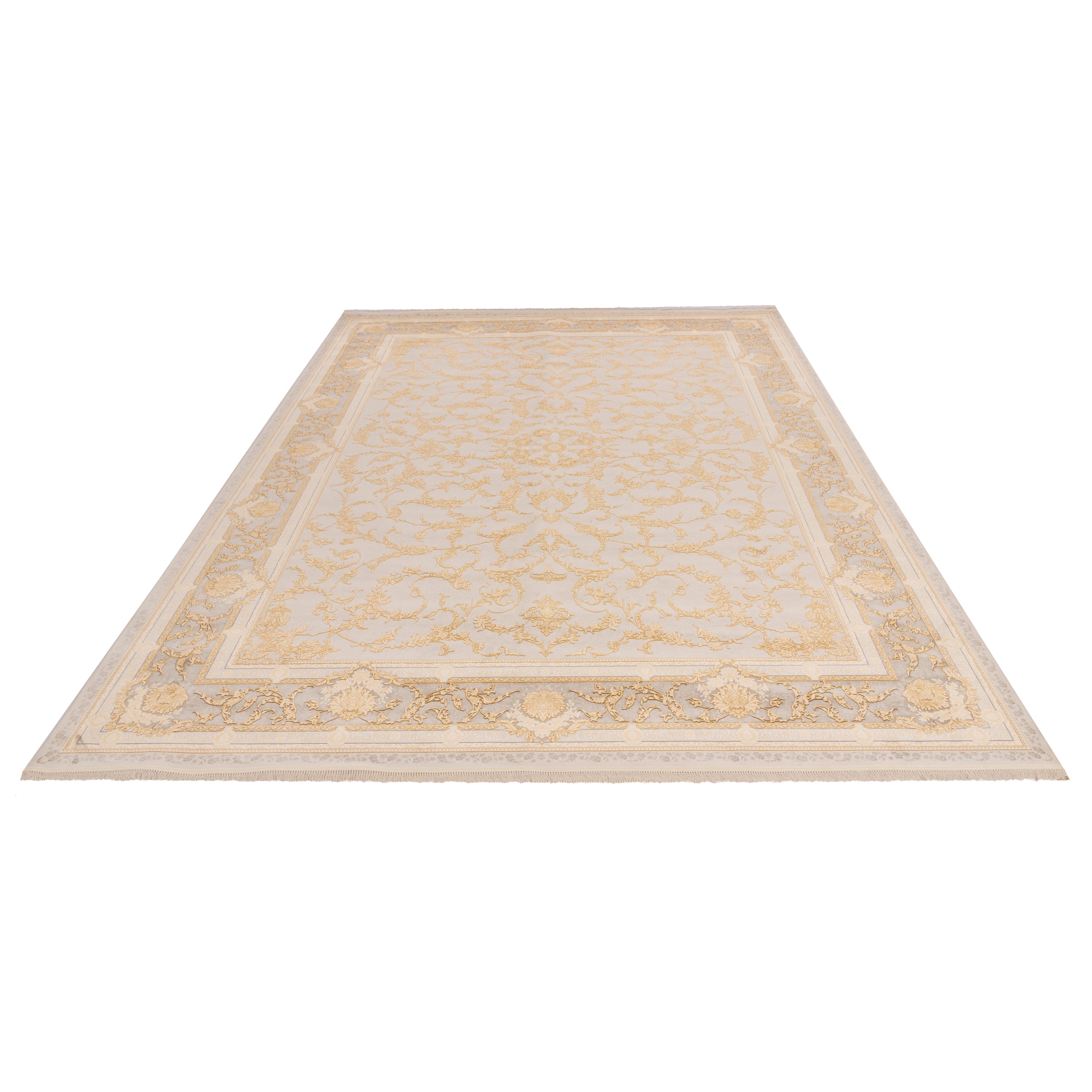 Machine-made Rug, Flowers & Leaves Scattered, Acrylic, SPU 100007
