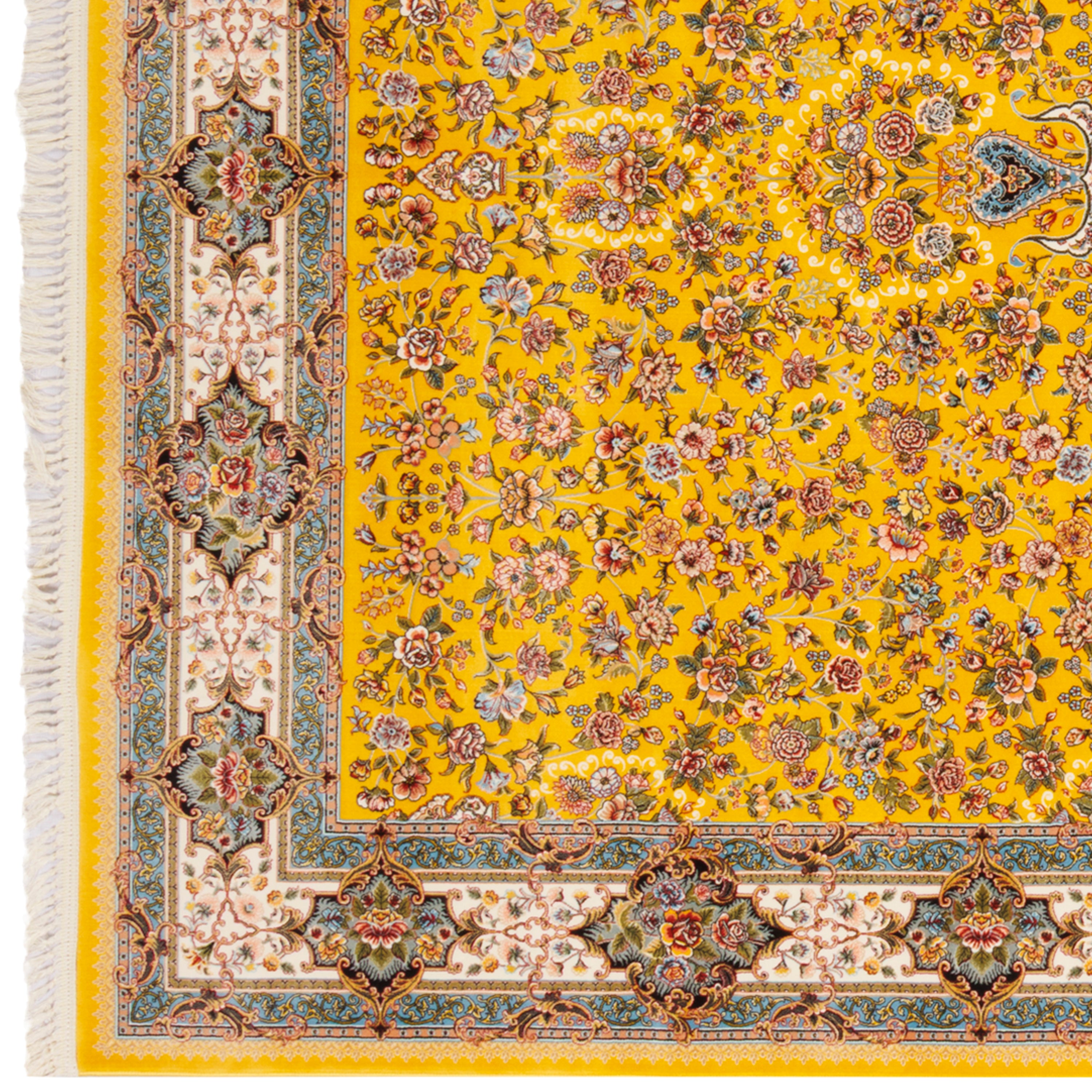 Machine-made Rug, Flowers & Leaves Scattered, Acrylic, SPU 100009
