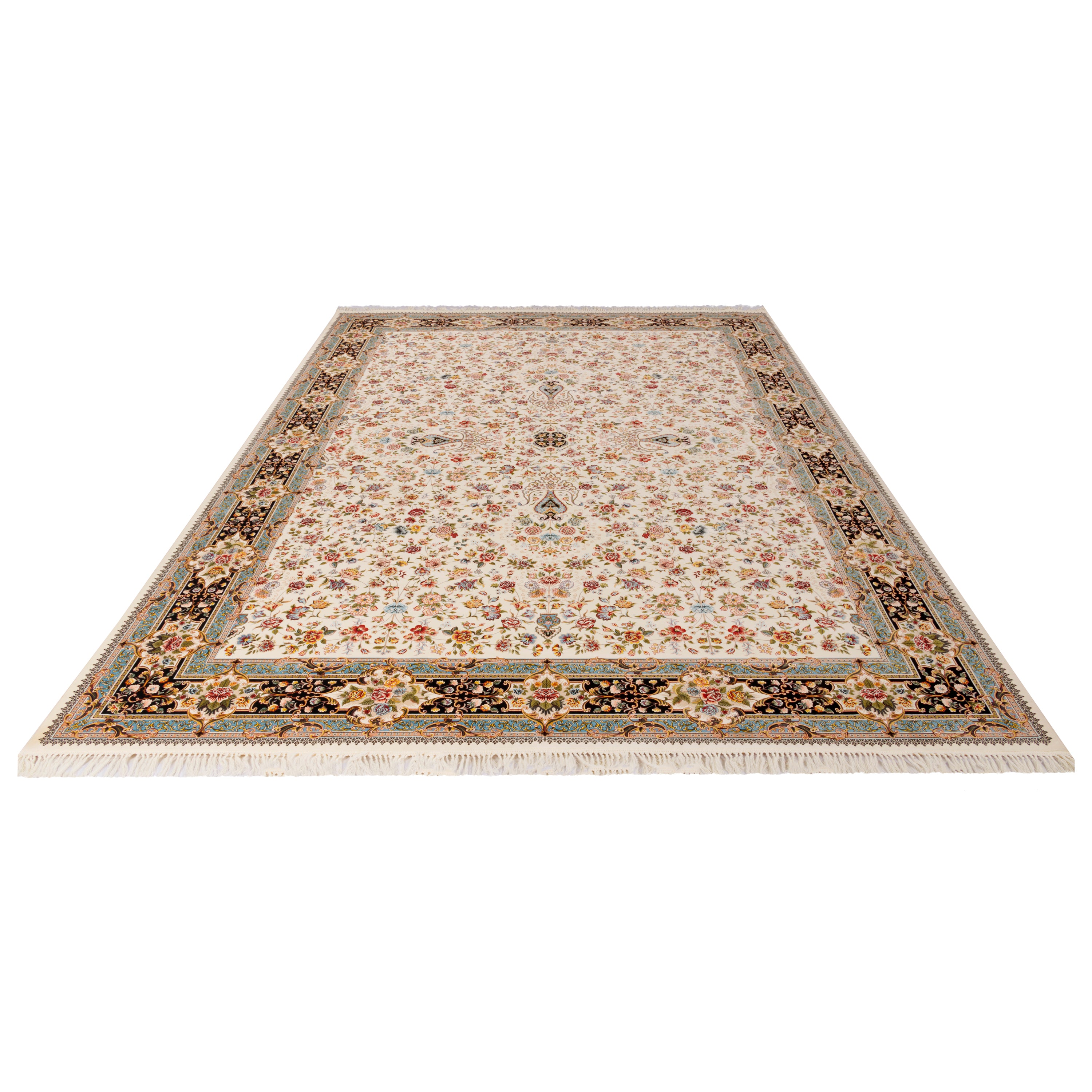 Machine-made Rug, Flowers & Leaves Scattered, Acrylic, SPU 100009
