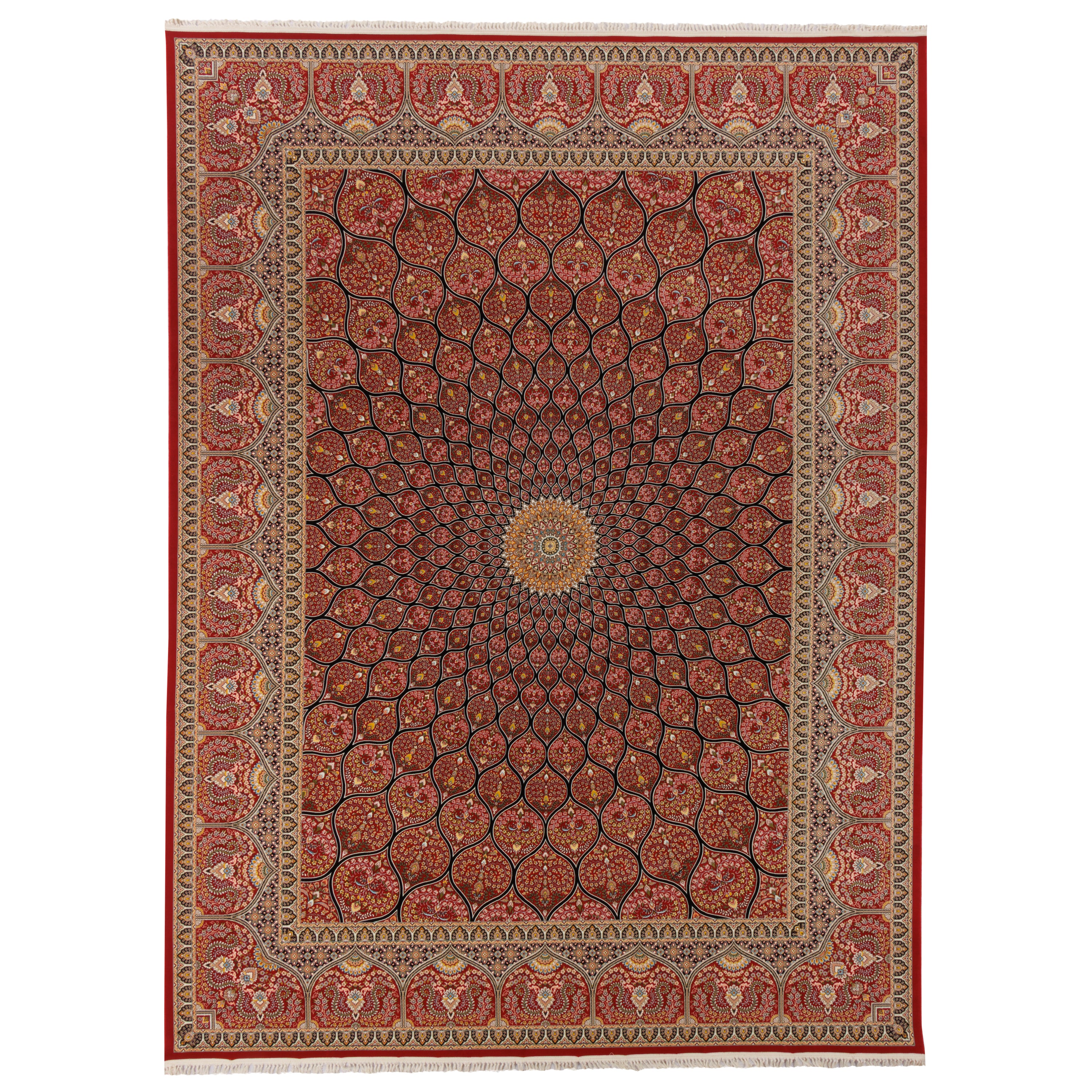 Machine-made Rug, Flowers & Leaves Dome, Acrylic, SPU 100013