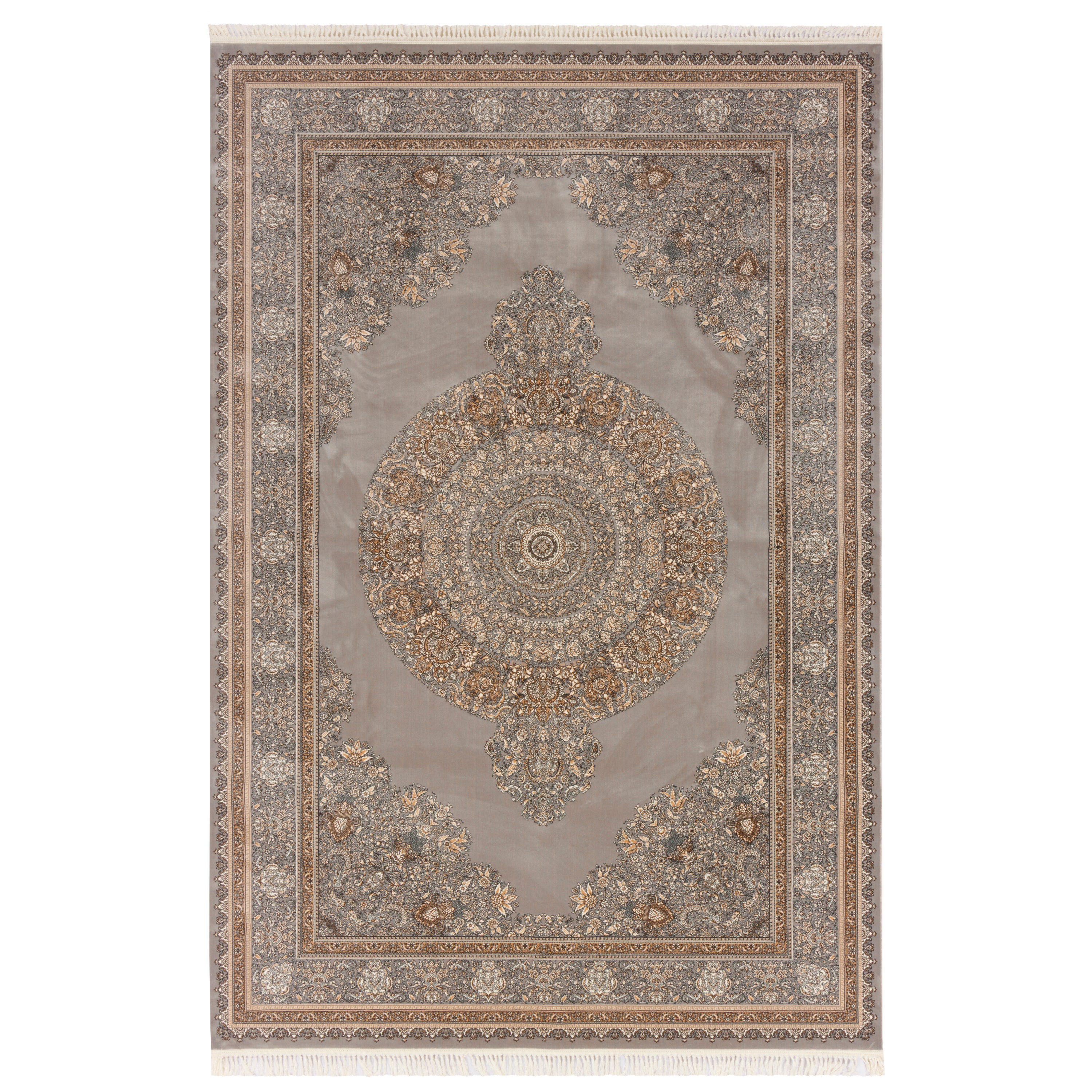 Machine-made Rug, Flowers & Leaves Medallion & Corner, Acrylic, SPU 100014