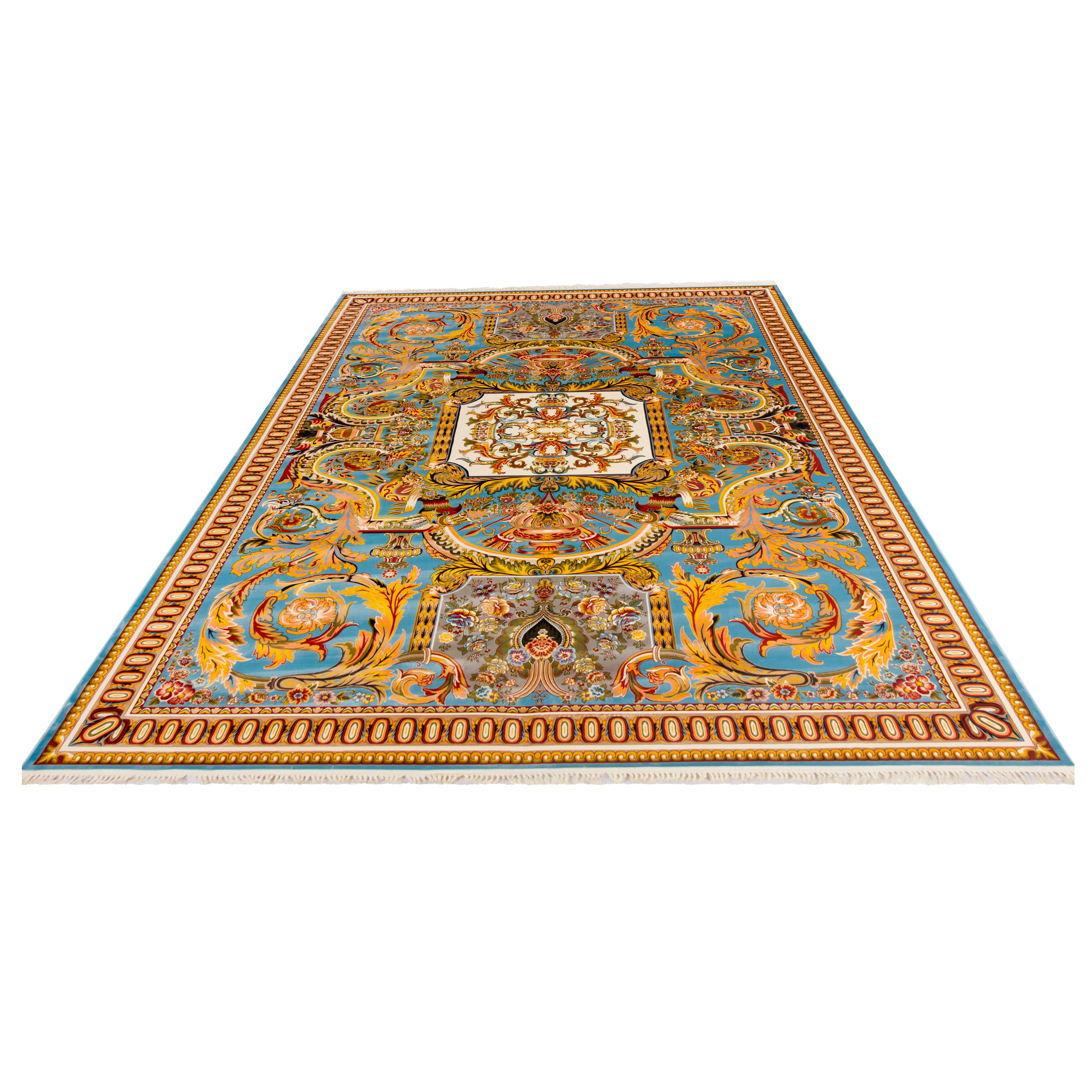 Machine-made Rug, Flowers & Leaves Centre Medallion, Acrylic, SPU 100017