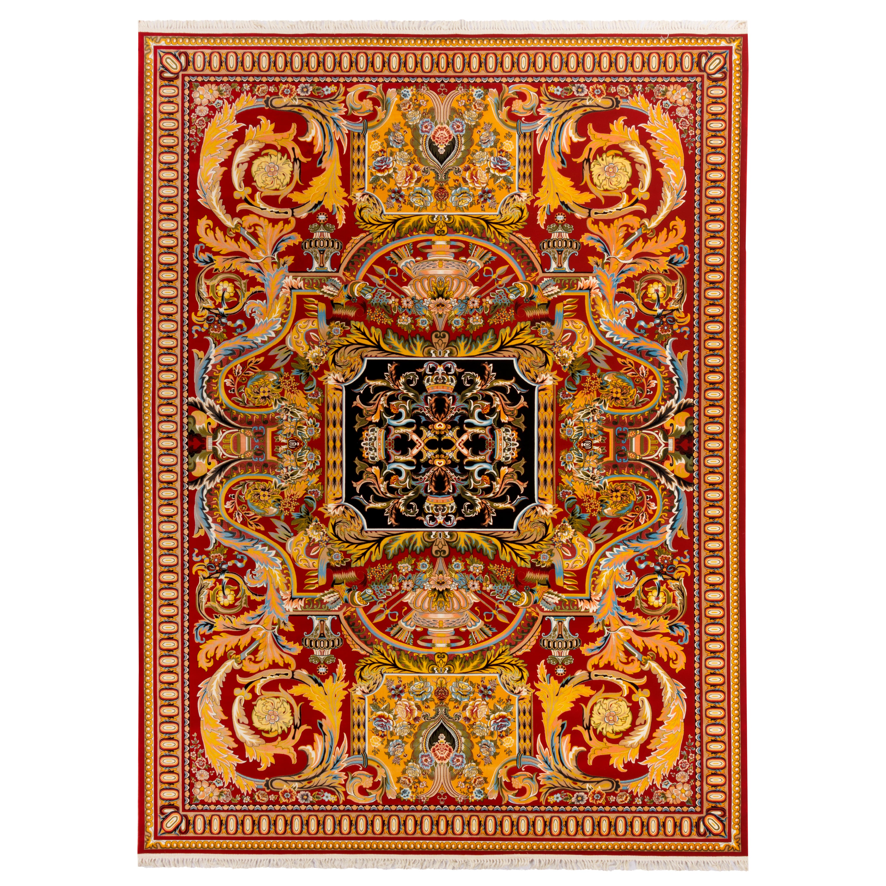 Machine-made Rug, Flowers & Leaves Centre Medallion, Acrylic, SPU 100017