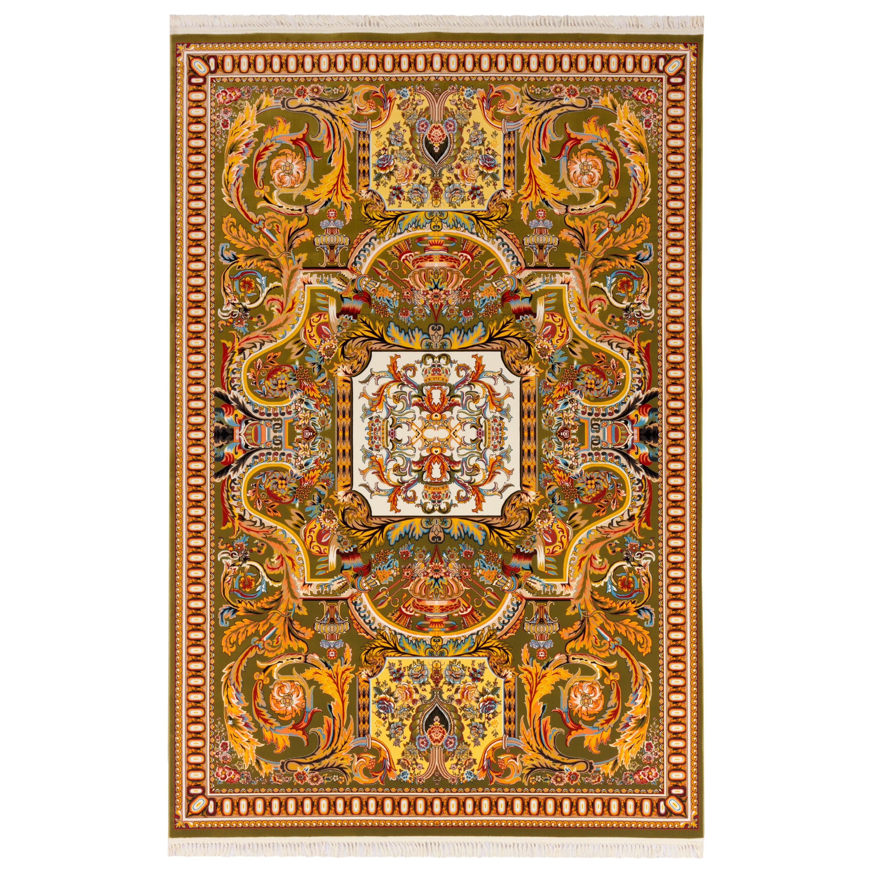 Machine-made Rug, Flowers & Leaves Centre Medallion, Acrylic, SPU 100017