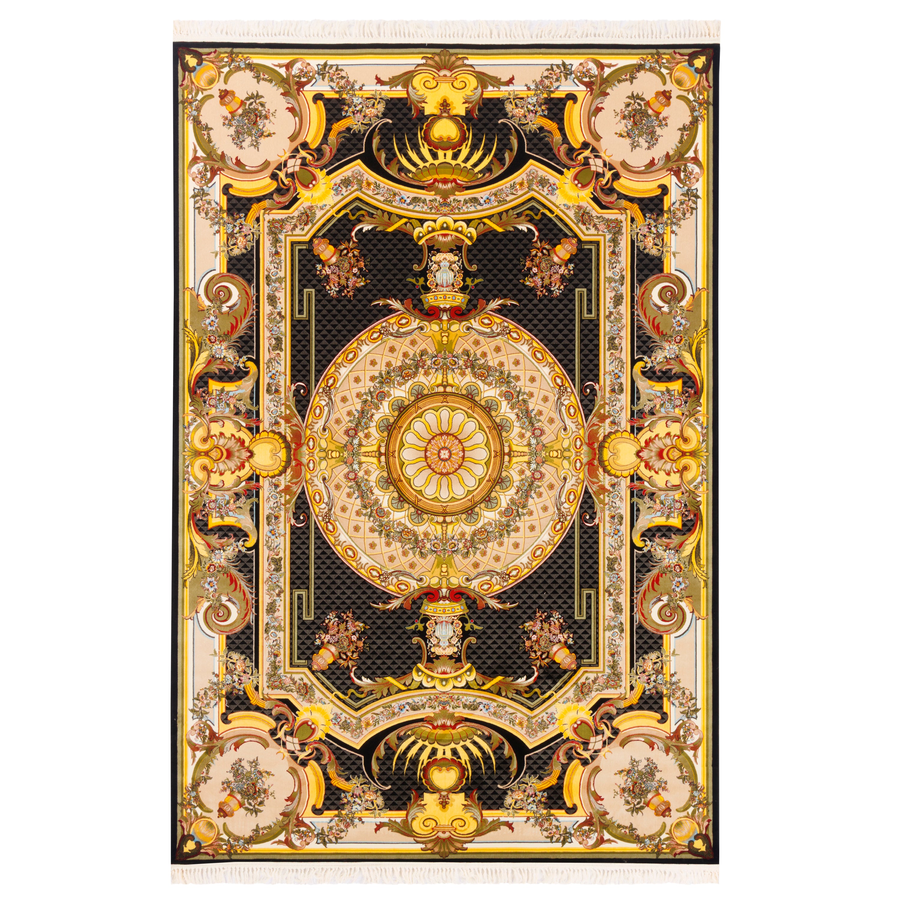 Machine-made Rug, Flowers & Leaves Centre Medallion, Acrylic, SPU 100053