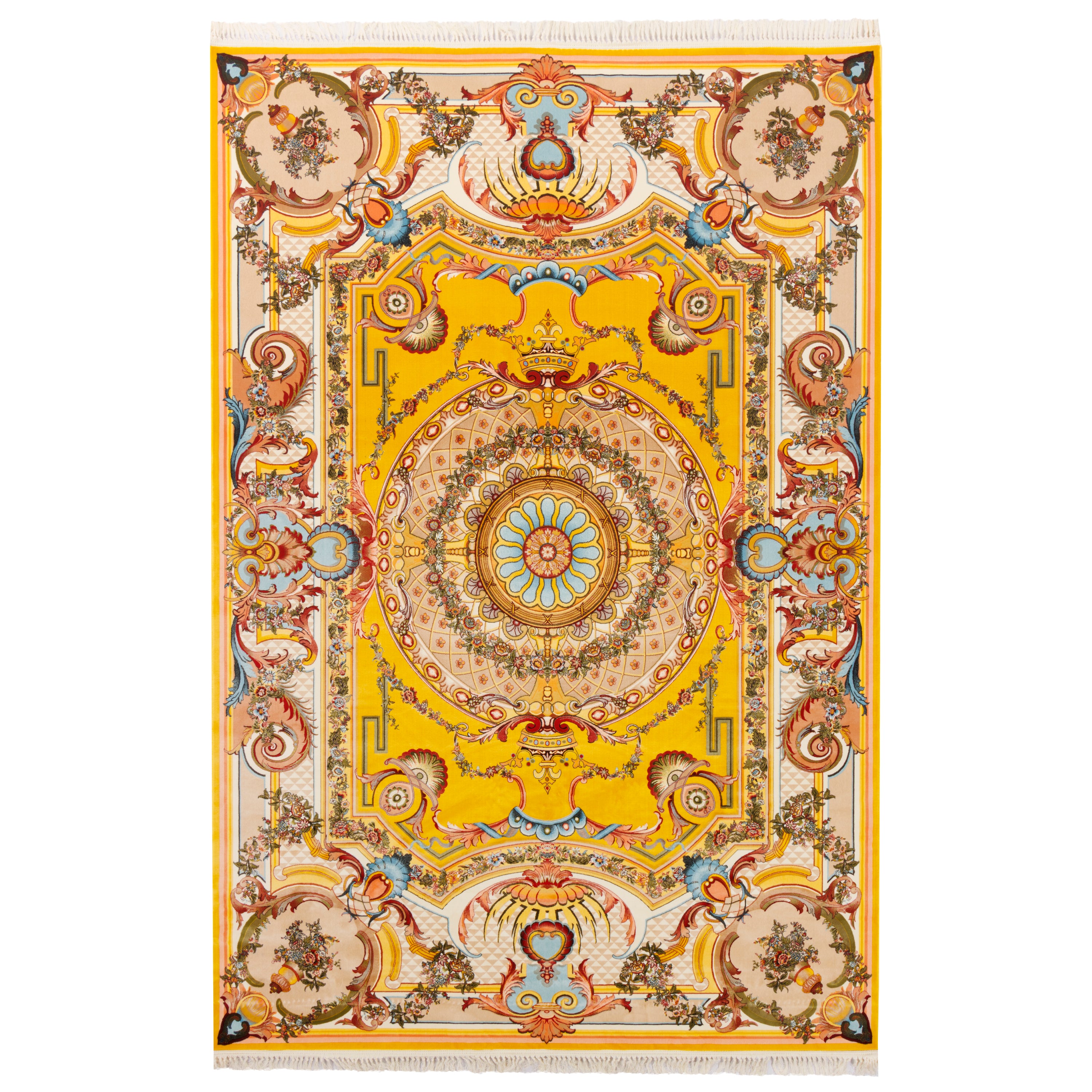 Machine-made Rug, Flowers & Leaves Centre Medallion, Acrylic, SPU 100060