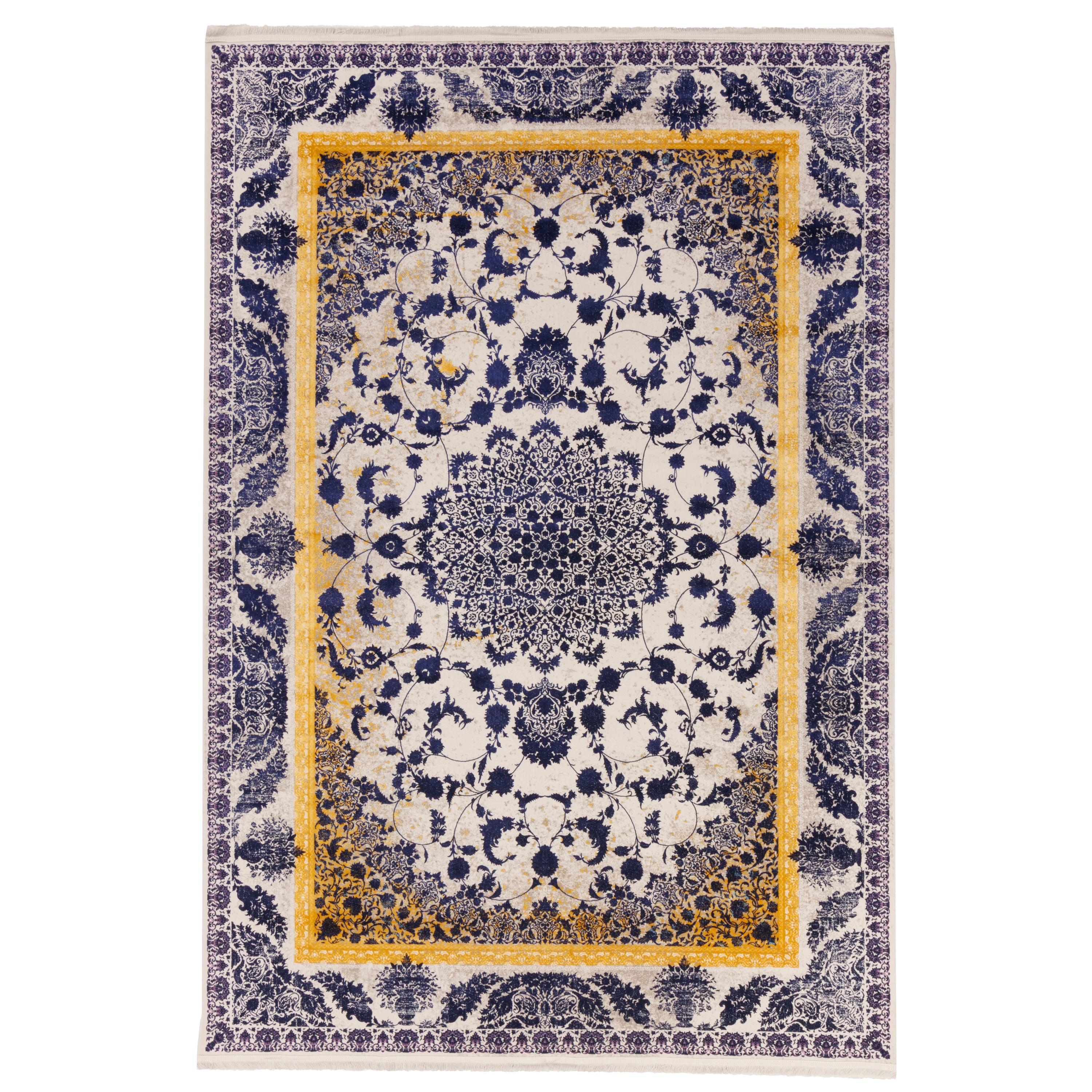 Machine-made Rug, Neoclassic Medallion & Corner, Acrylic, SPU 100063