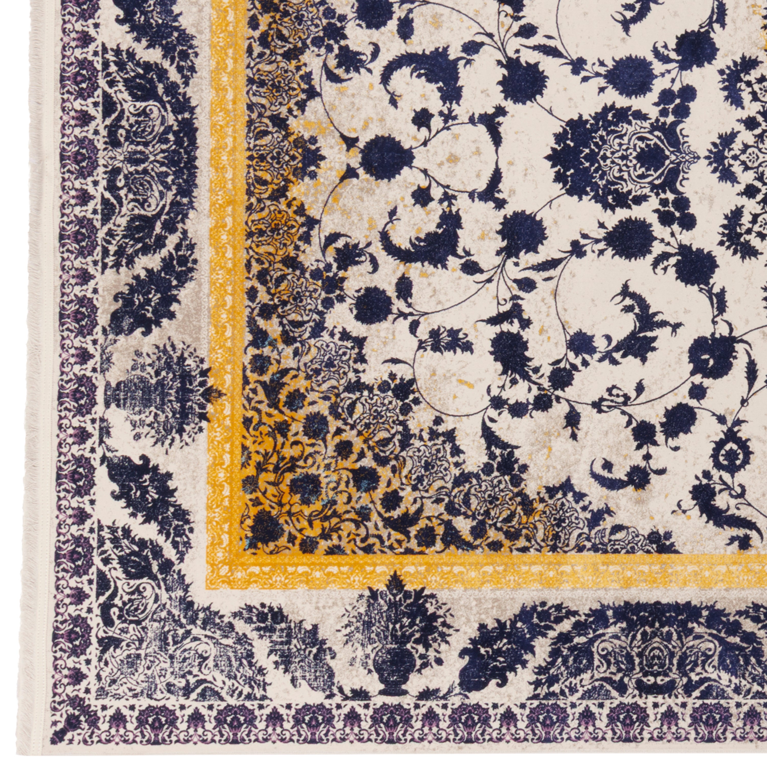 Machine-made Rug, Neoclassic Medallion & Corner, Acrylic, SPU 100063