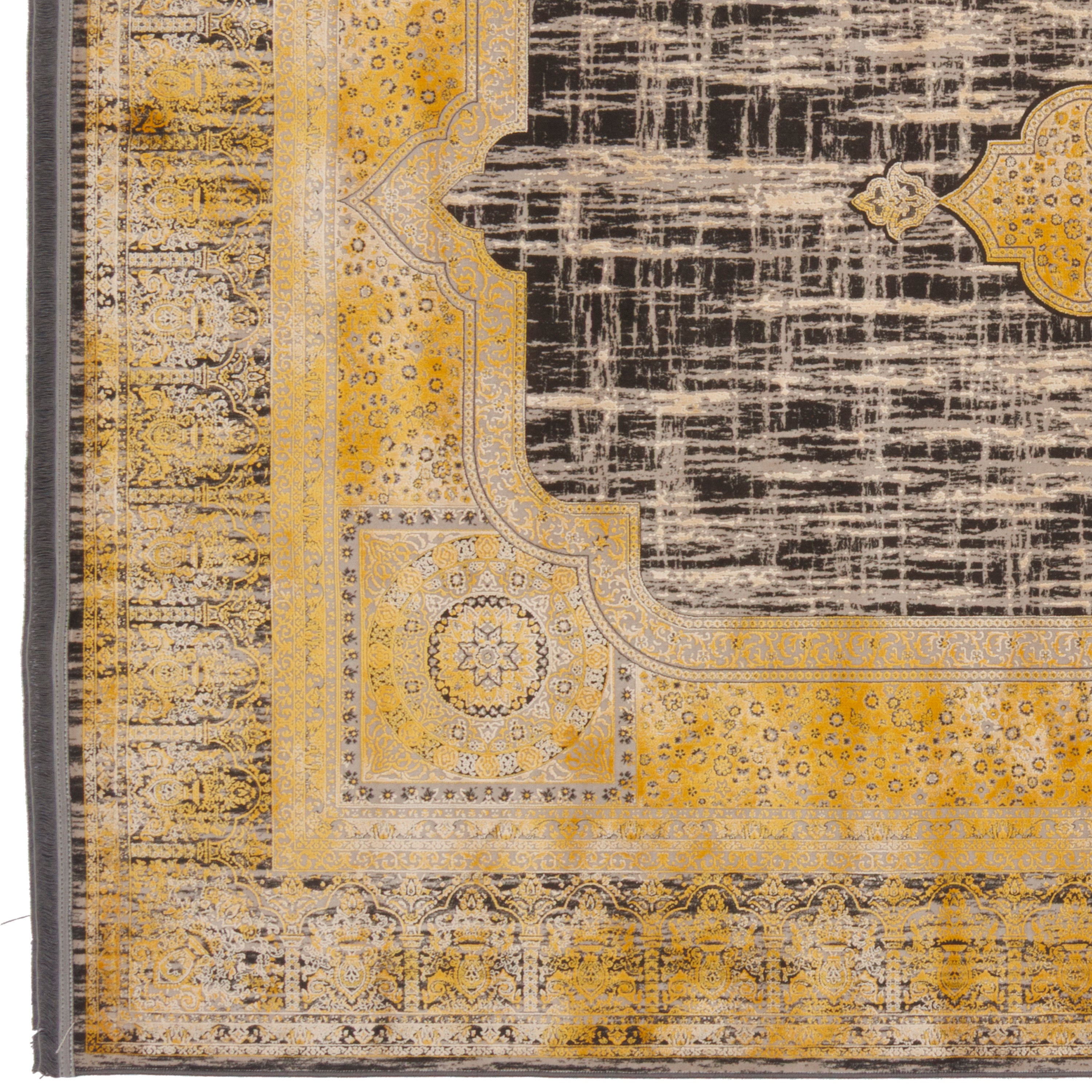 Machine-made Rug, Neoclassic Medallion & Corner, Acrylic, SPU 100072