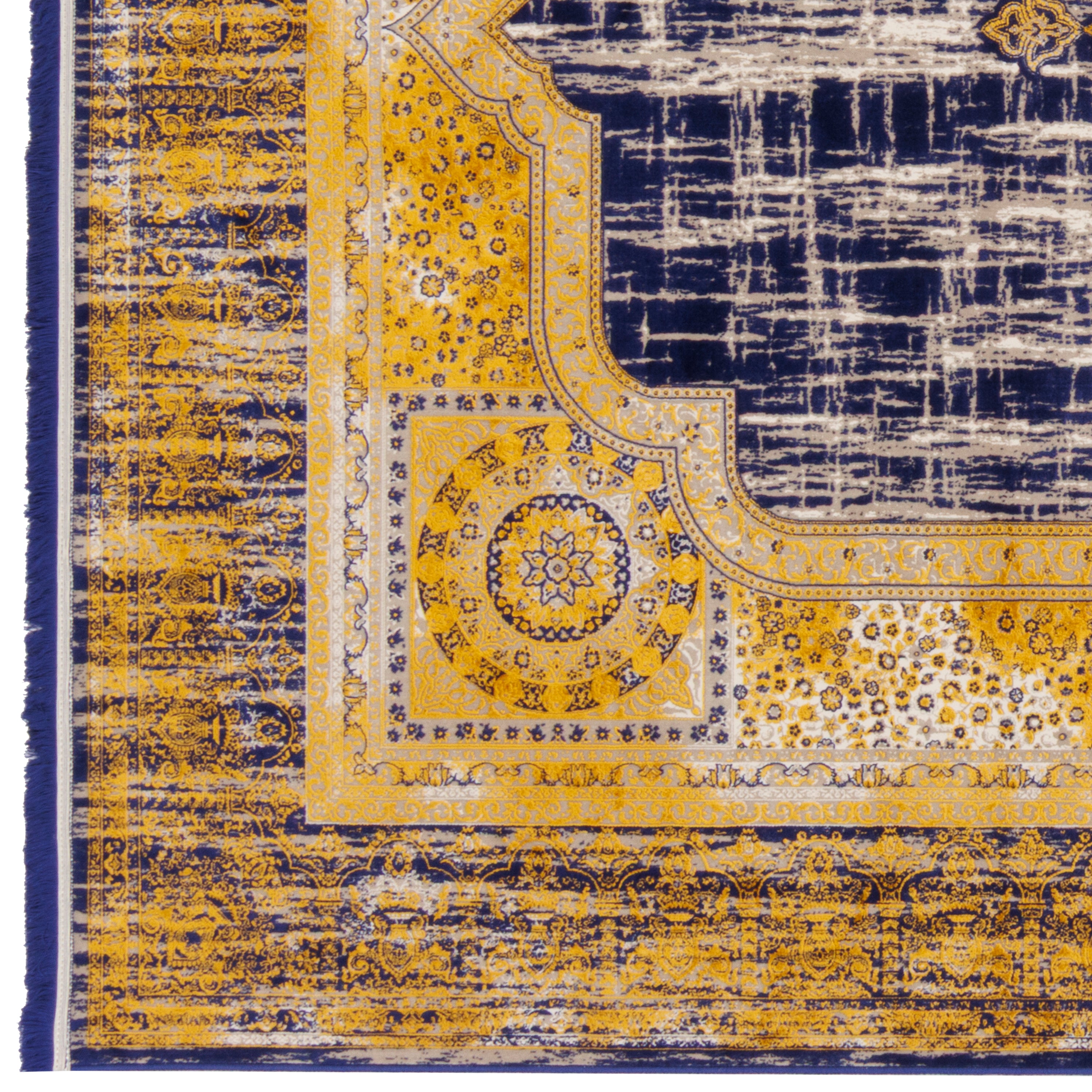 Machine-made Rug, Neoclassic Medallion & Corner, Acrylic, SPU 100072
