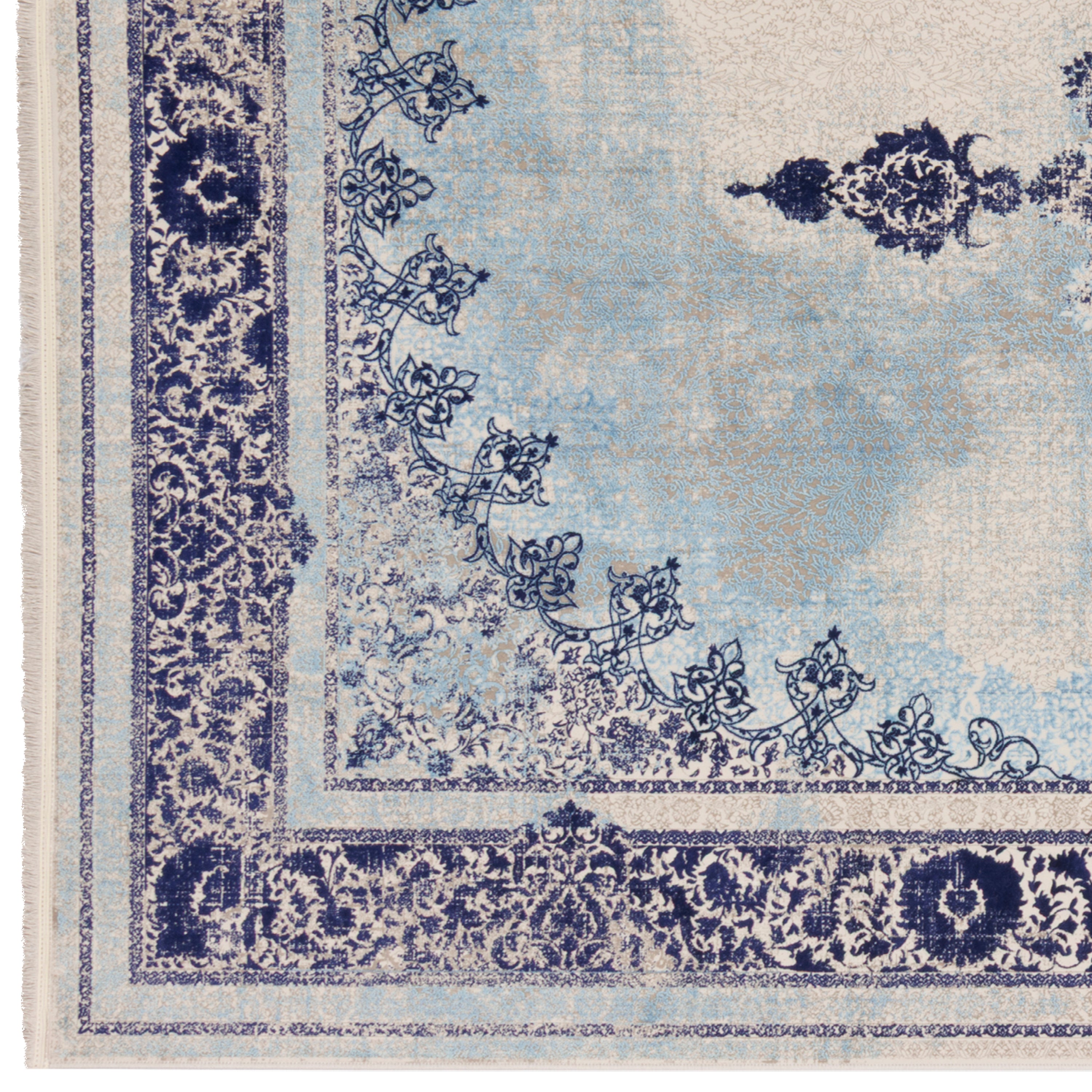 Machine-made Rug, Neoclassic Medallion & Corner, Acrylic, SPU 100076