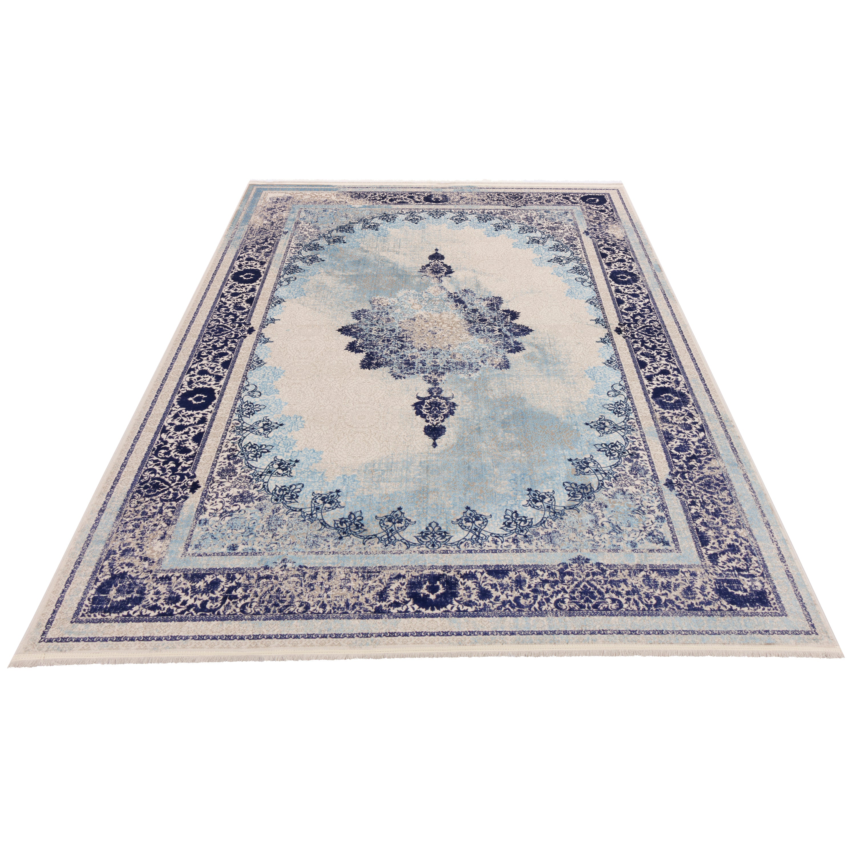Machine-made Rug, Neoclassic Medallion & Corner, Acrylic, SPU 100076