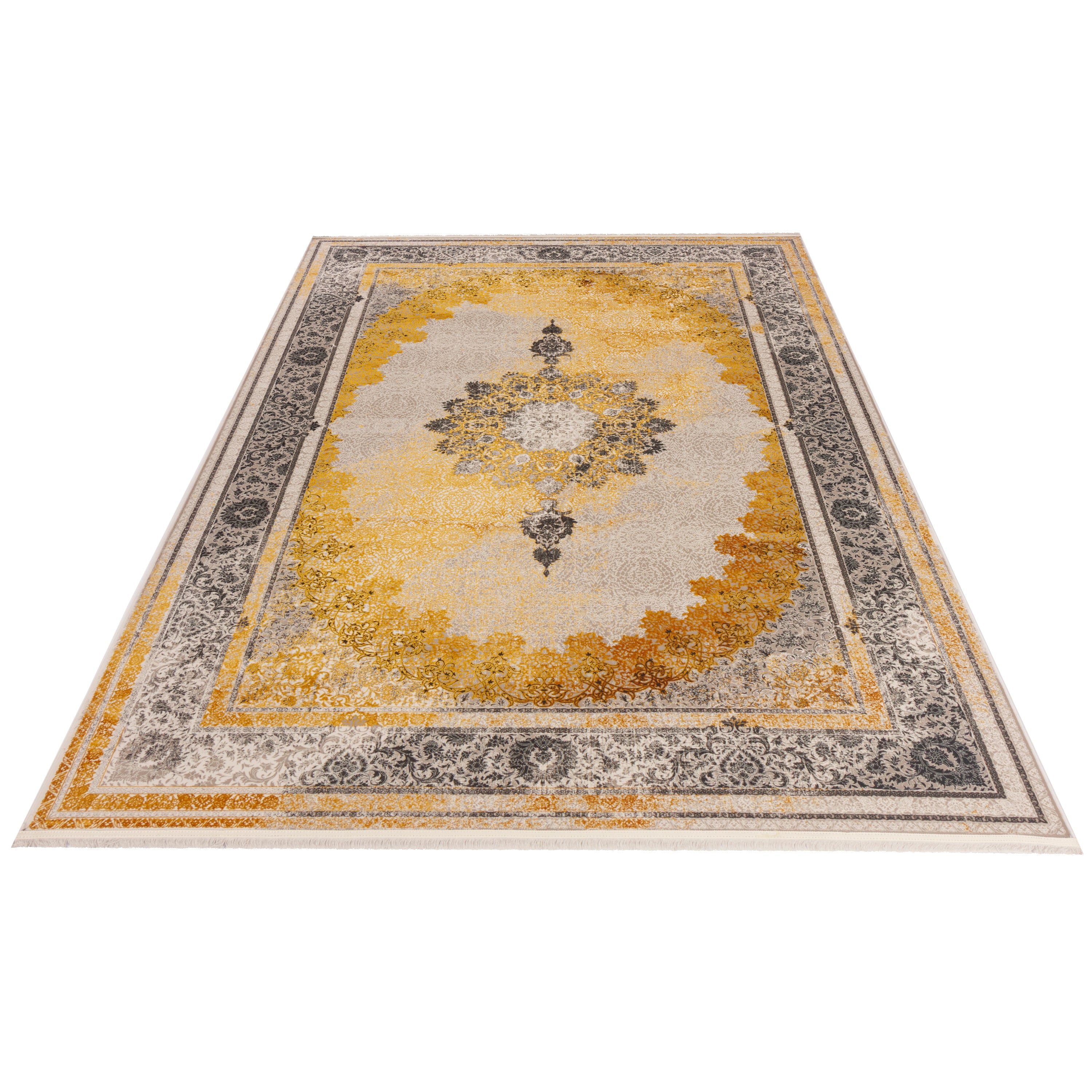 Machine-made Rug, Neoclassic Medallion & Corner, Acrylic, SPU 100076