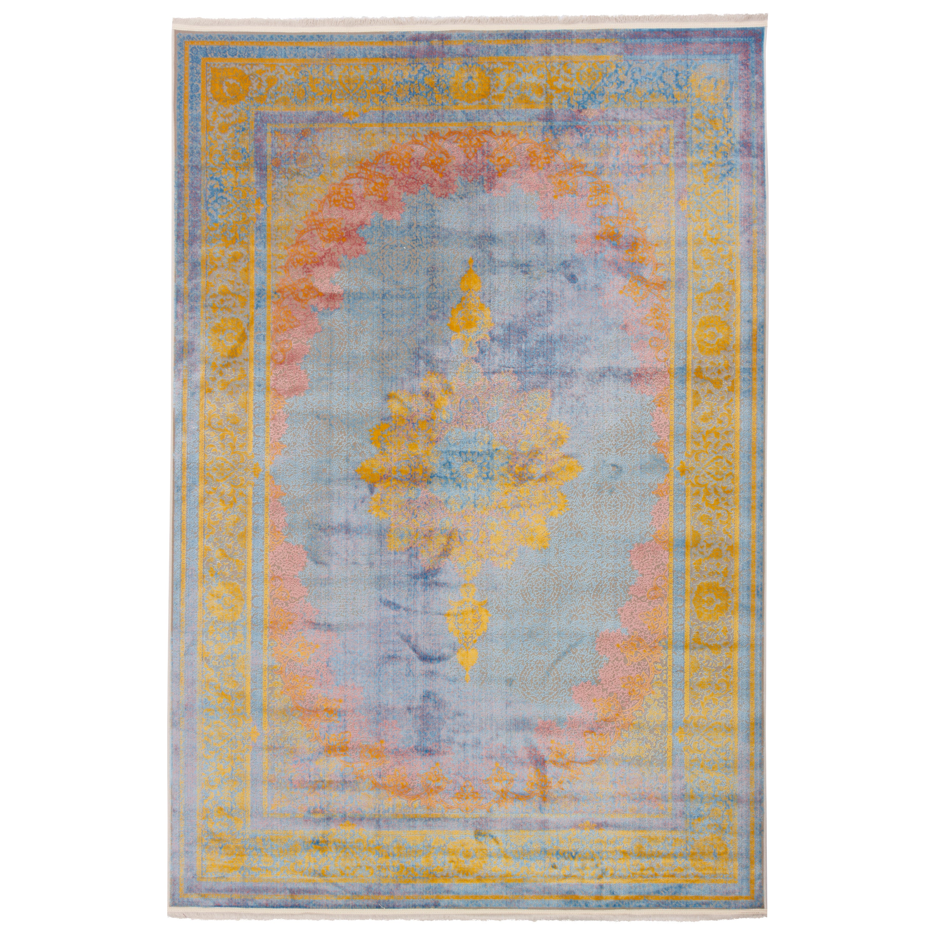 Machine-made Rug, Neoclassic Medallion & Corner, Acrylic, SPU 100076