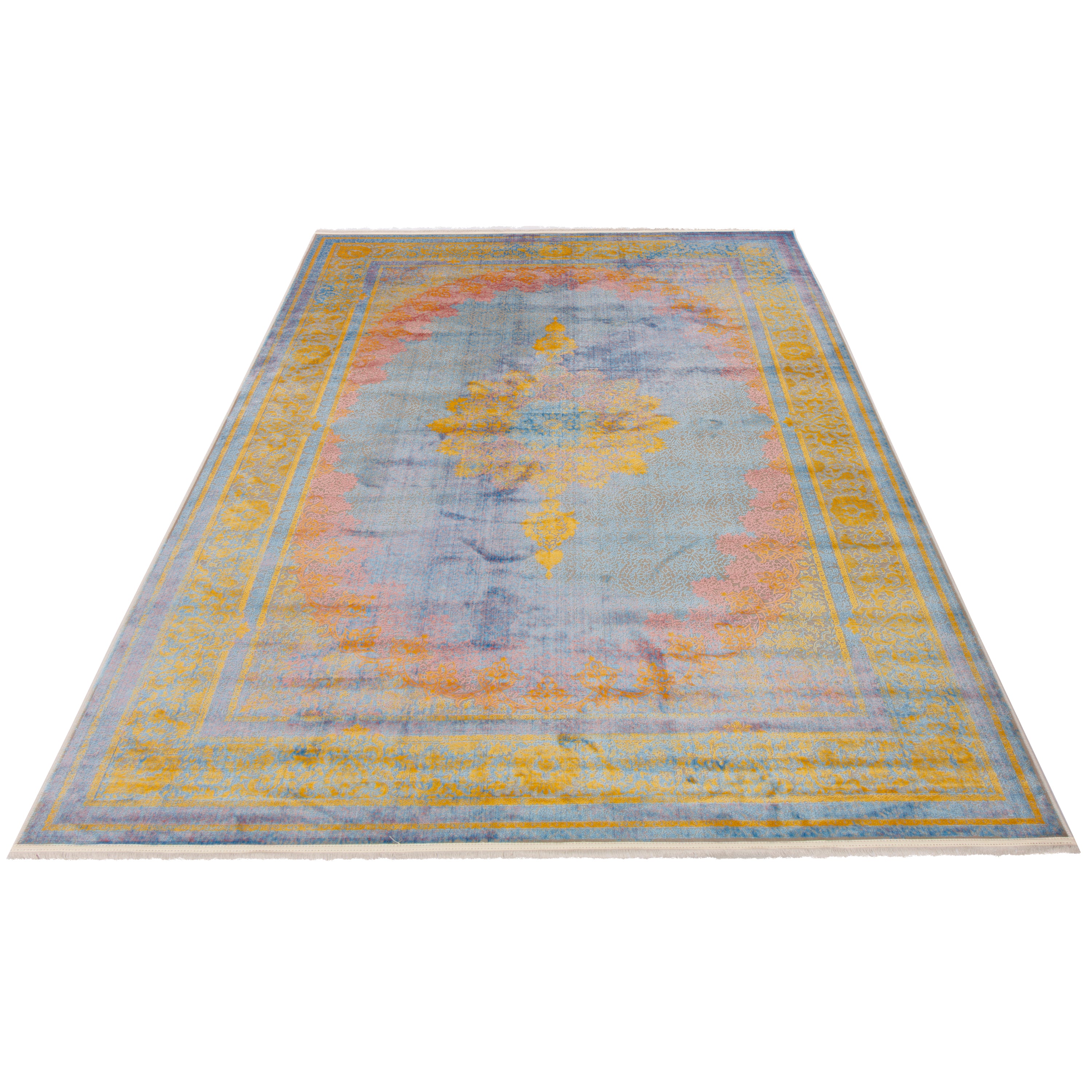 Machine-made Rug, Neoclassic Medallion & Corner, Acrylic, SPU 100076