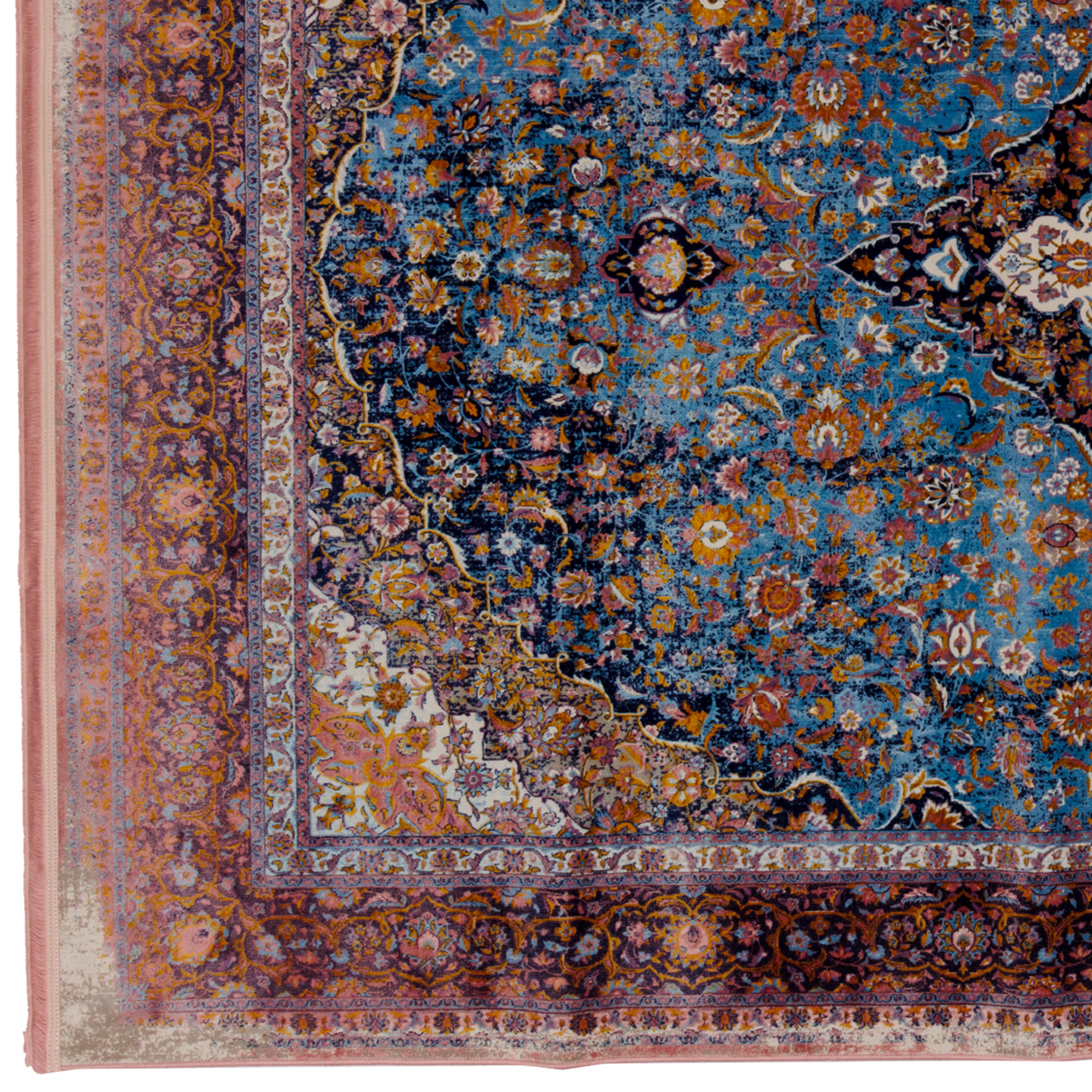 Machine-made Rug, Neoclassic Medallion & Corner, Acrylic, SPU 100079