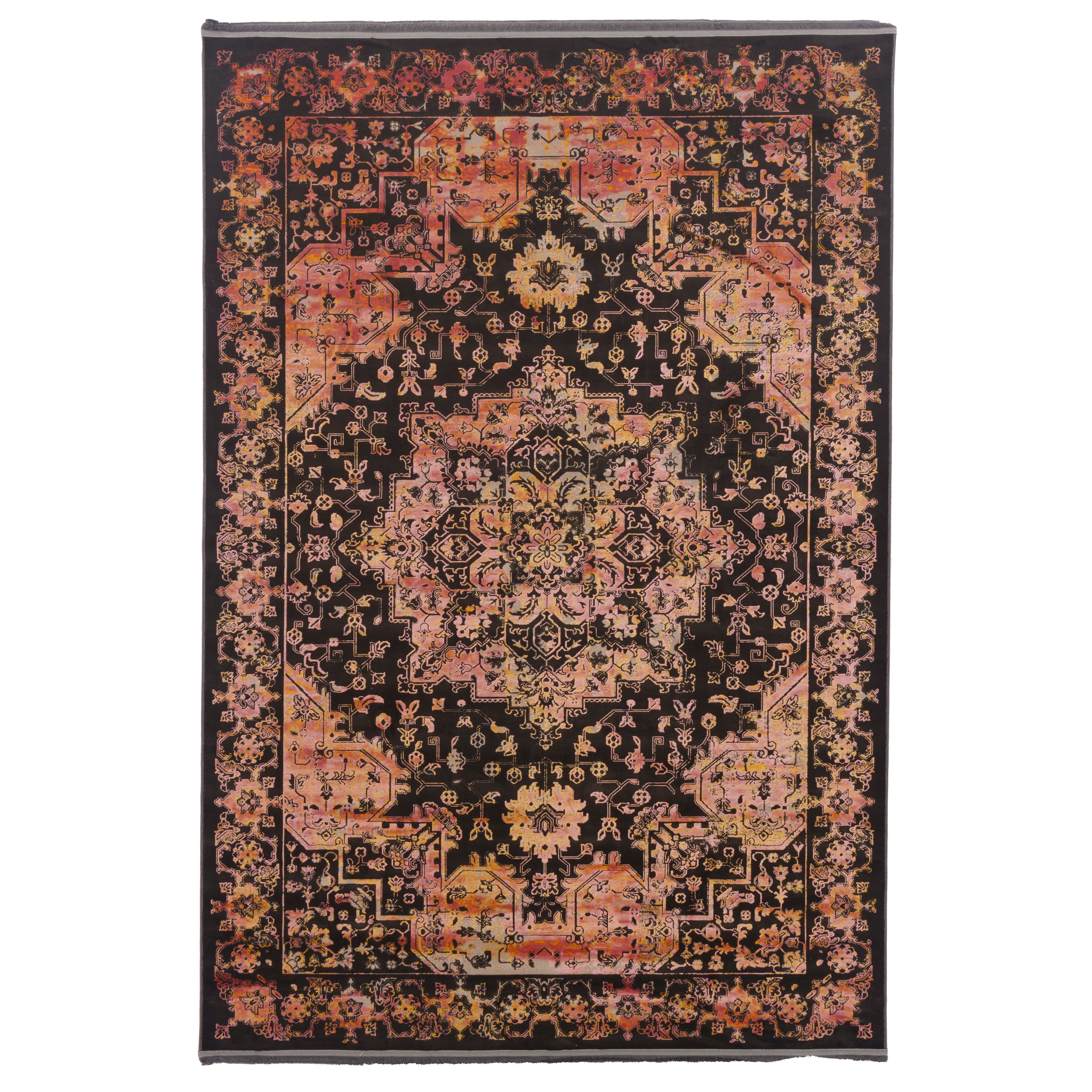 فرش ماشینی، طرح کلاسیک ترنج و لچک، اکریلیک، کد کالا SPU 100094