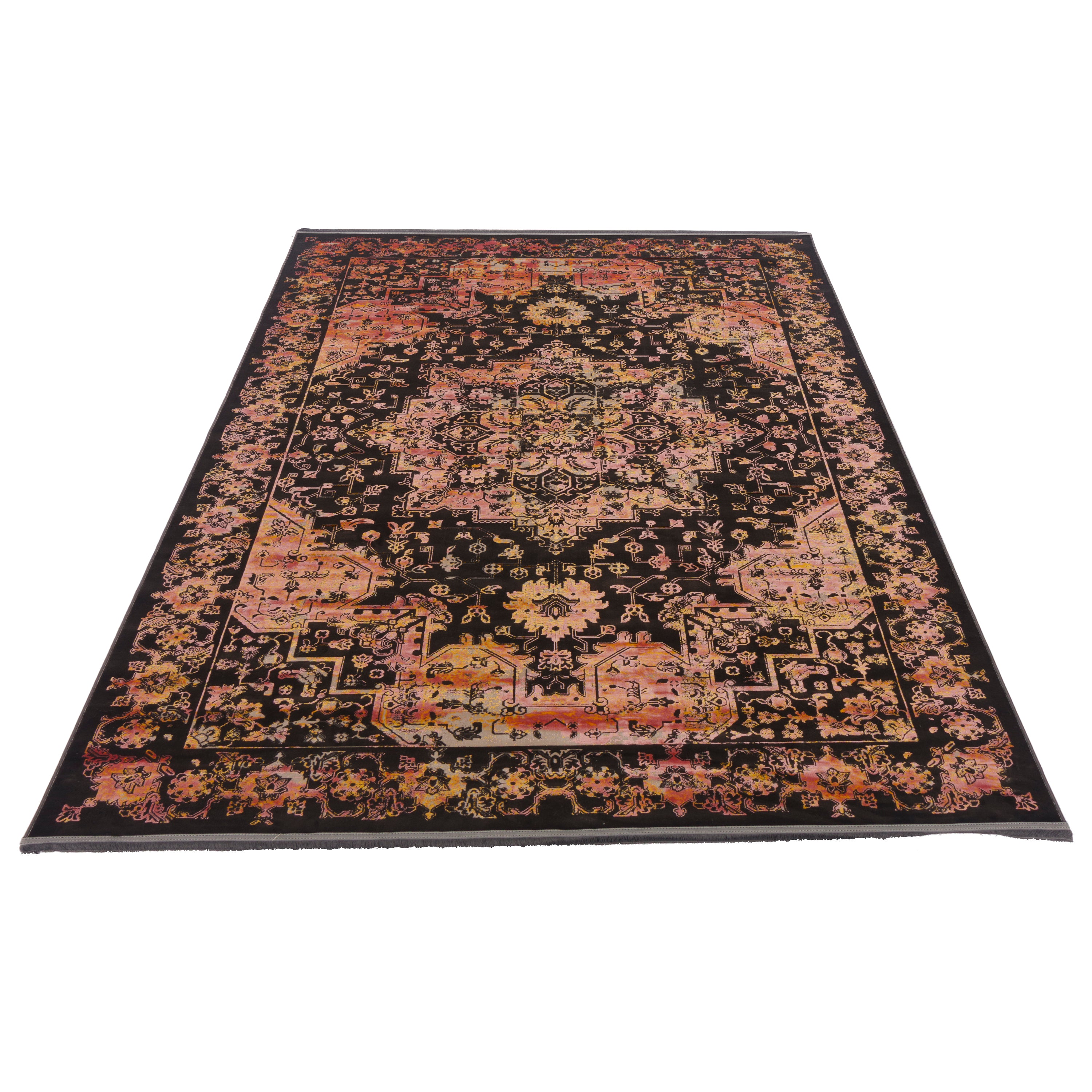 فرش ماشینی، طرح کلاسیک ترنج و لچک، اکریلیک، کد کالا SPU 100094