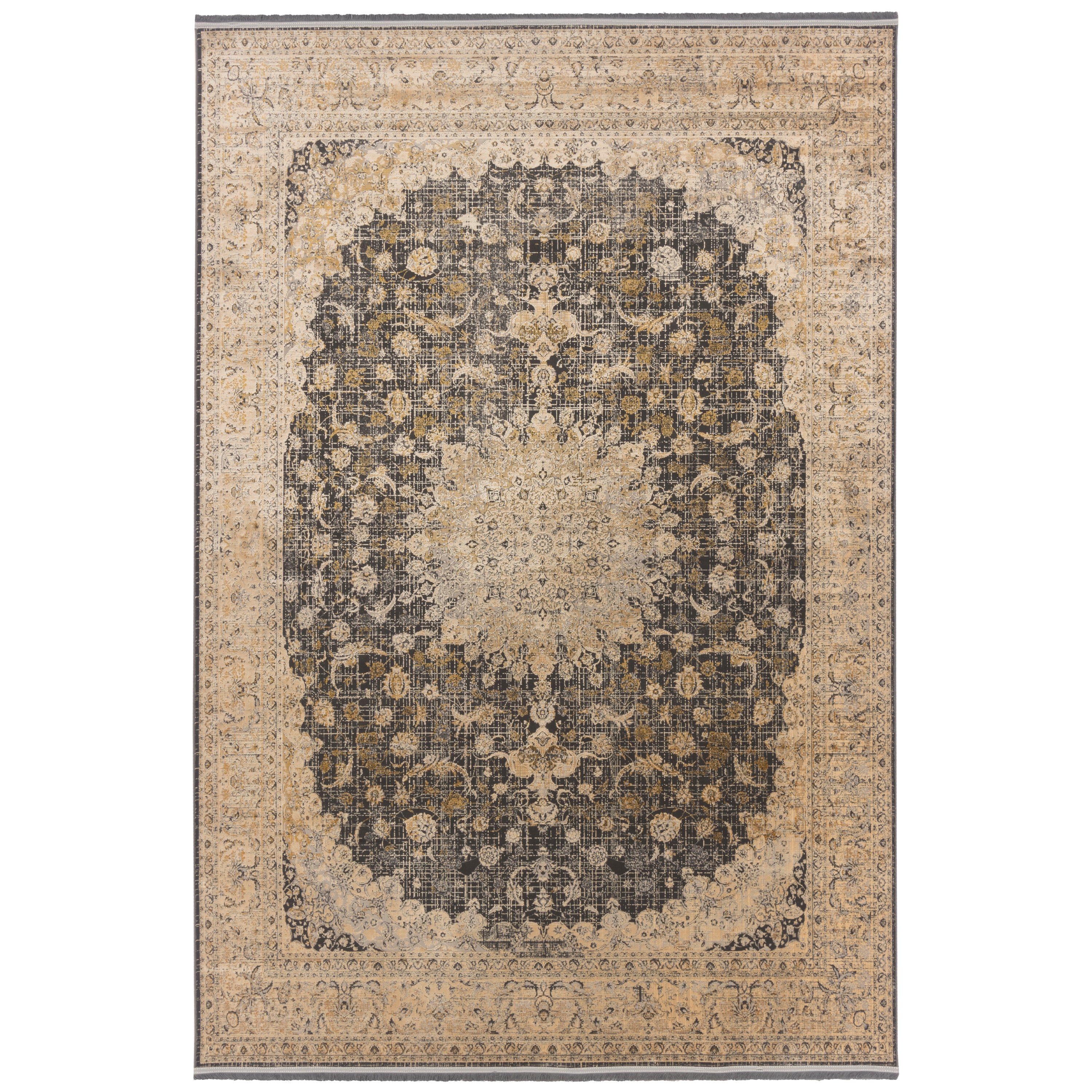 Machine-made Rug, Neoclassic Medallion & Corner, Acrylic, SPU 100101