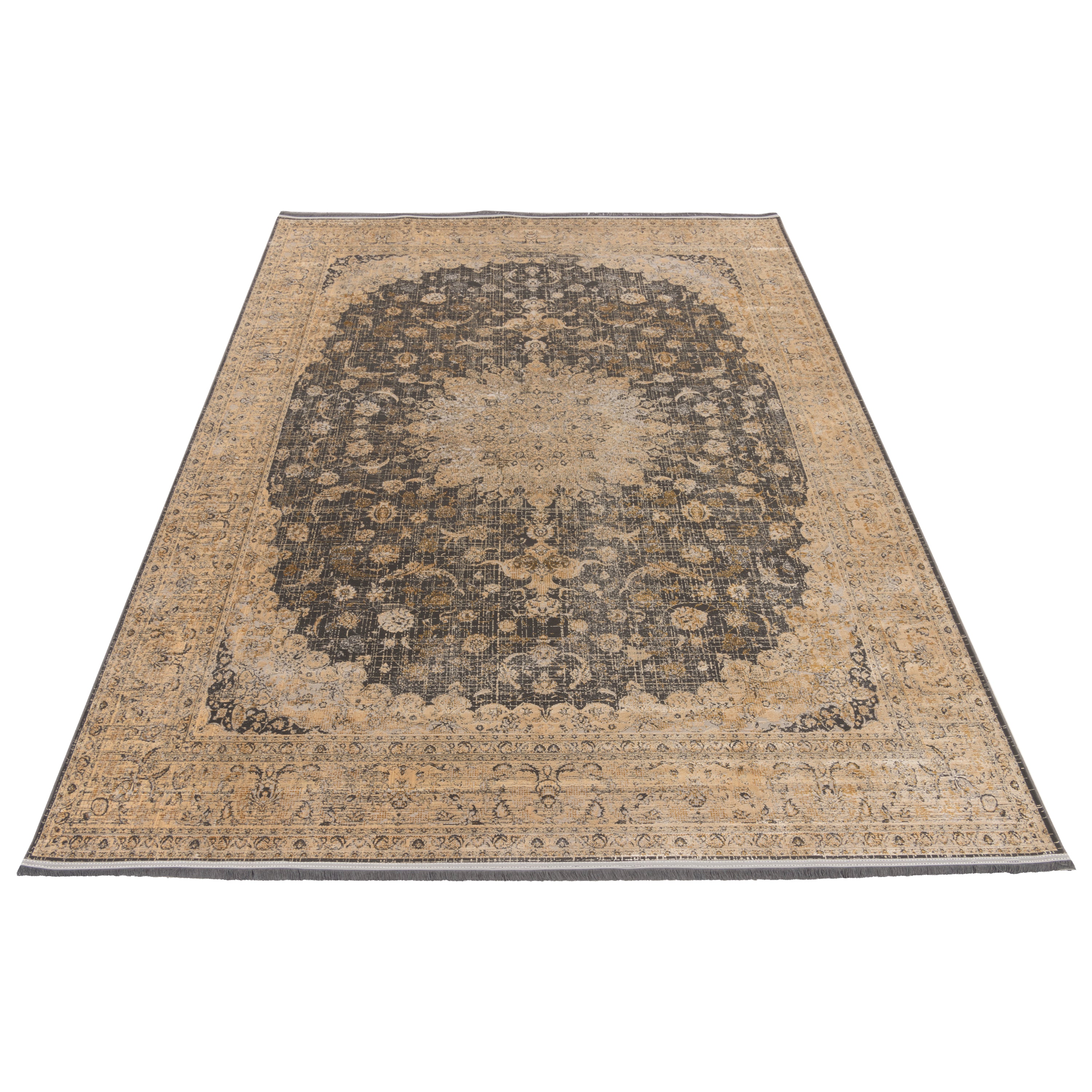 Machine-made Rug, Neoclassic Medallion & Corner, Acrylic, SPU 100101