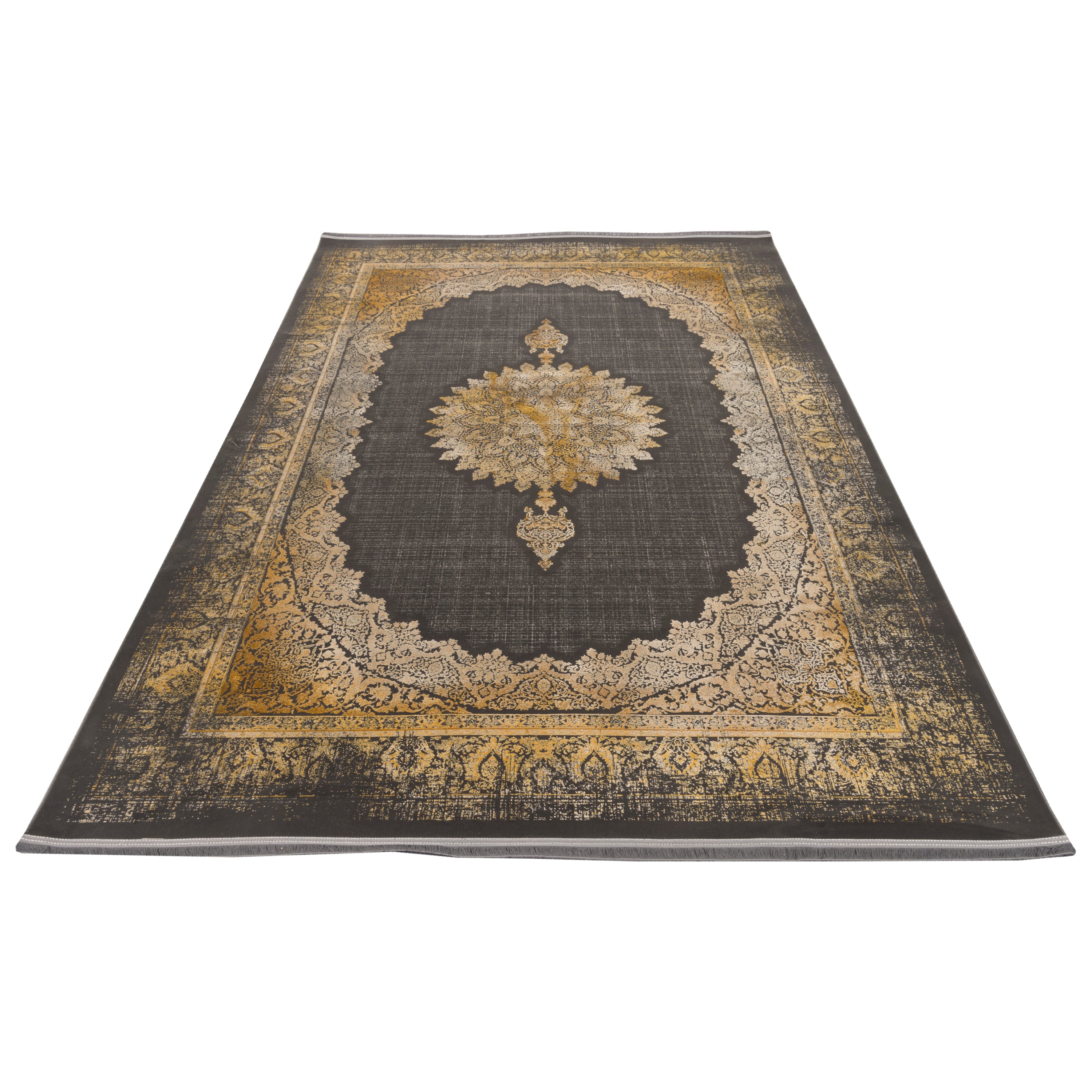 Machine-made Rug, Neoclassic Medallion & Corner, Acrylic, SPU 100109