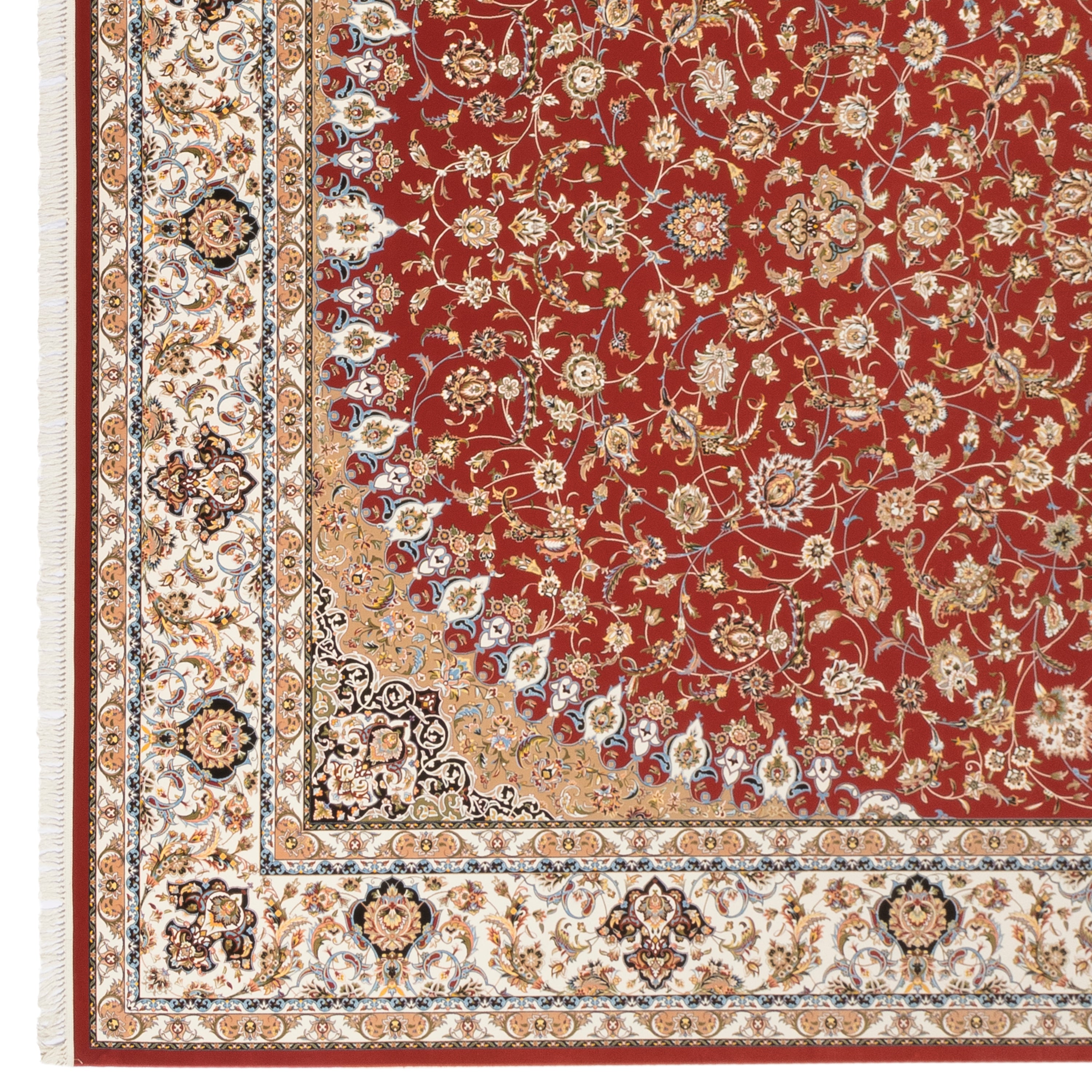 فرش ماشینی، طرح شاه عباسی لچک ترنج، اکریلیک، SPU 100140