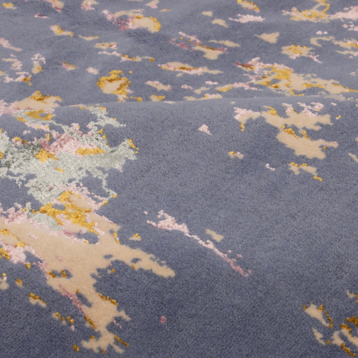 Tabriz Handmade Carpet, Allover, Wool & Silk on Cotton, Blue, 220 × 340 cm — 10700786