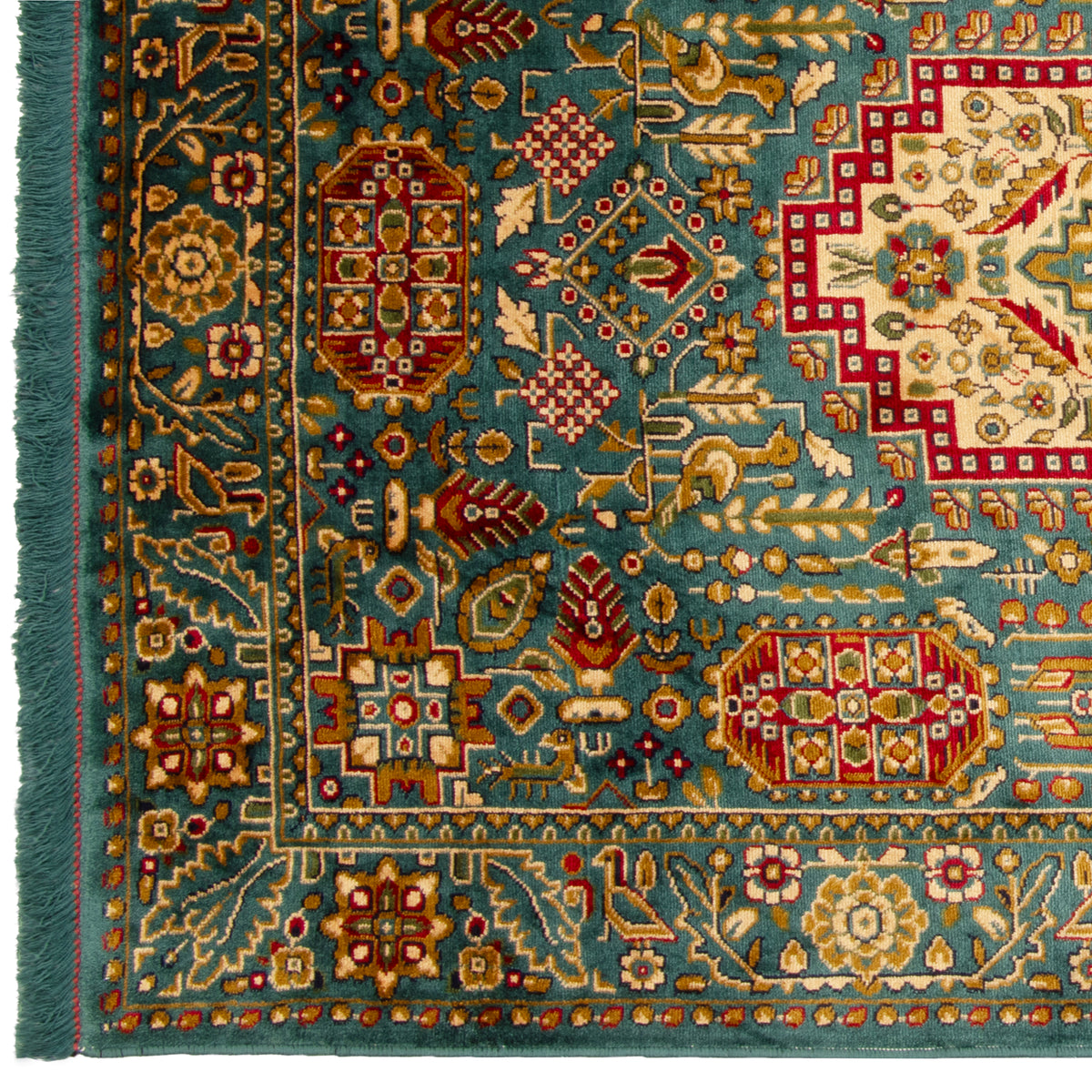 فرش ماشینی اکریلیک + ابریشم بامبو طرح سراسر کد طرح 00666
