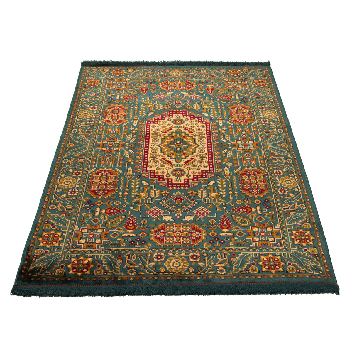 فرش ماشینی اکریلیک + ابریشم بامبو طرح سراسر کد طرح 00666