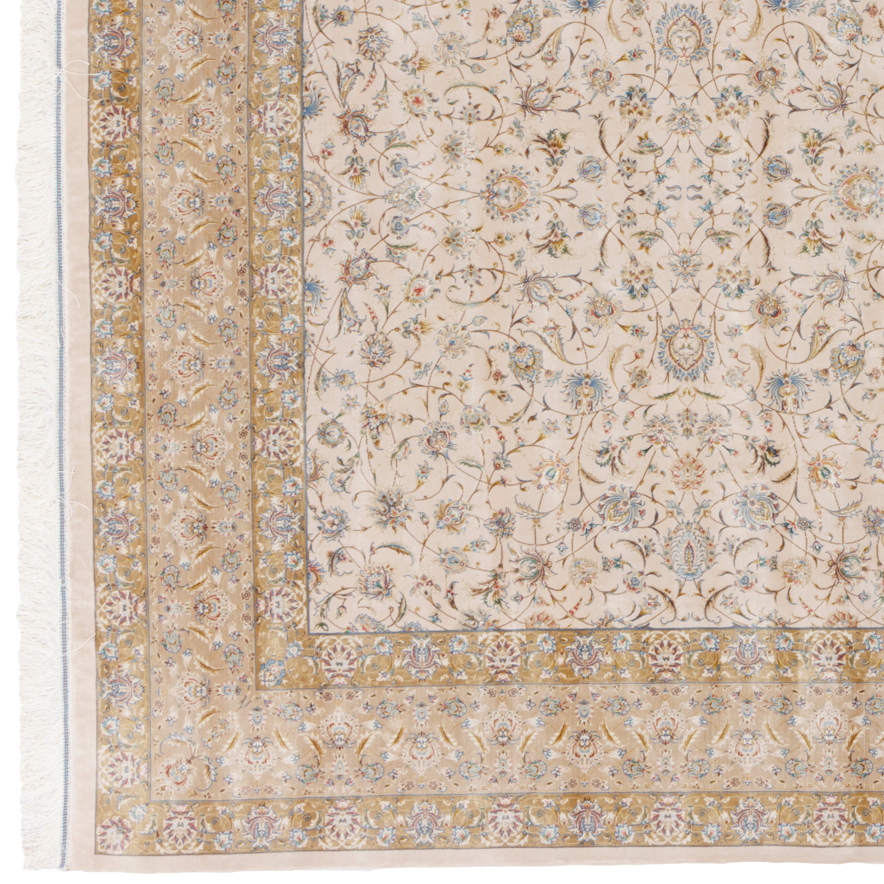 Machine-made Rug, Flowers & Leaves Scattered, Acrylic & Bamboo Silk, SPU 200175