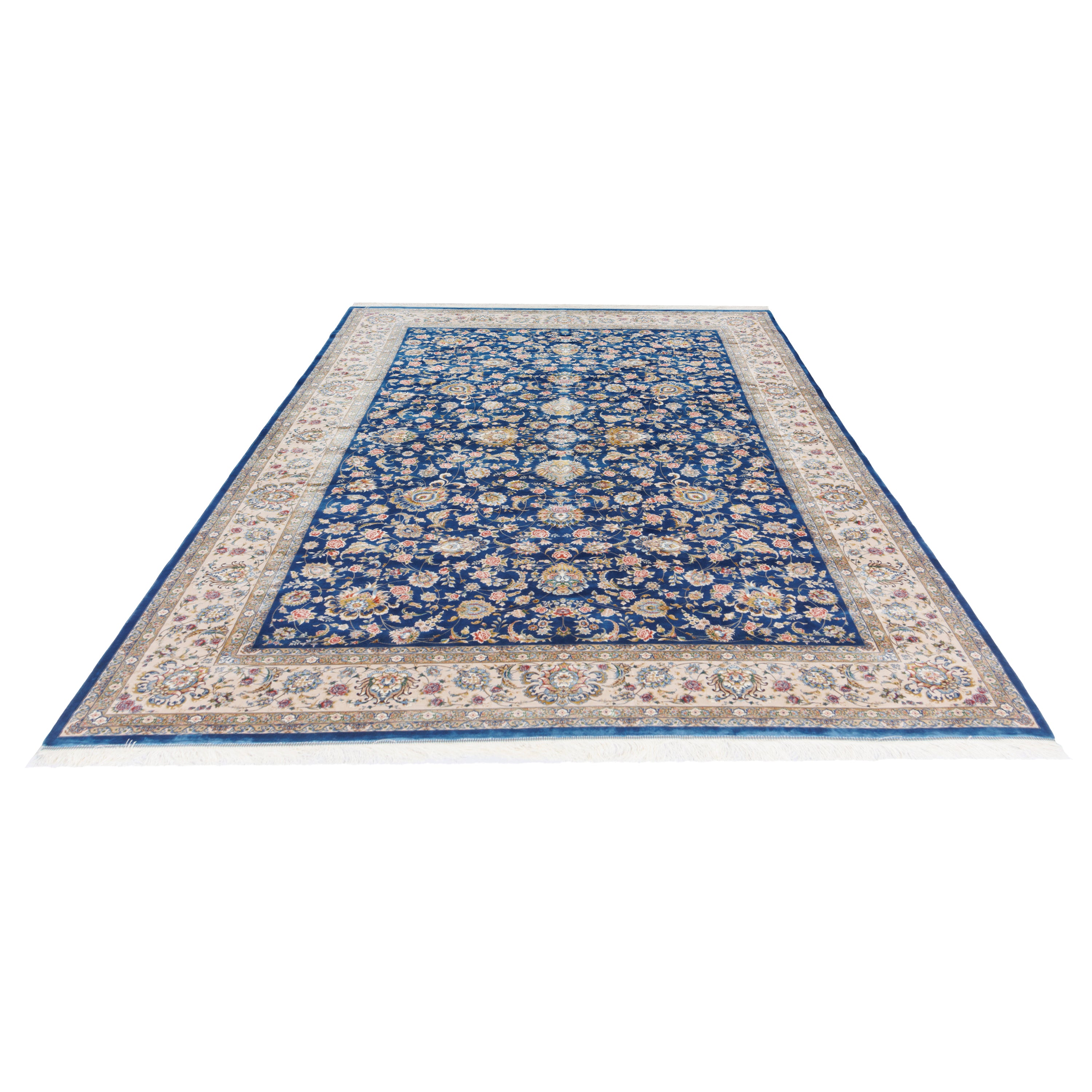 Machine-made Rug, Shah Abbasi Scattered, Acrylic & Bamboo Silk, SPU 200176