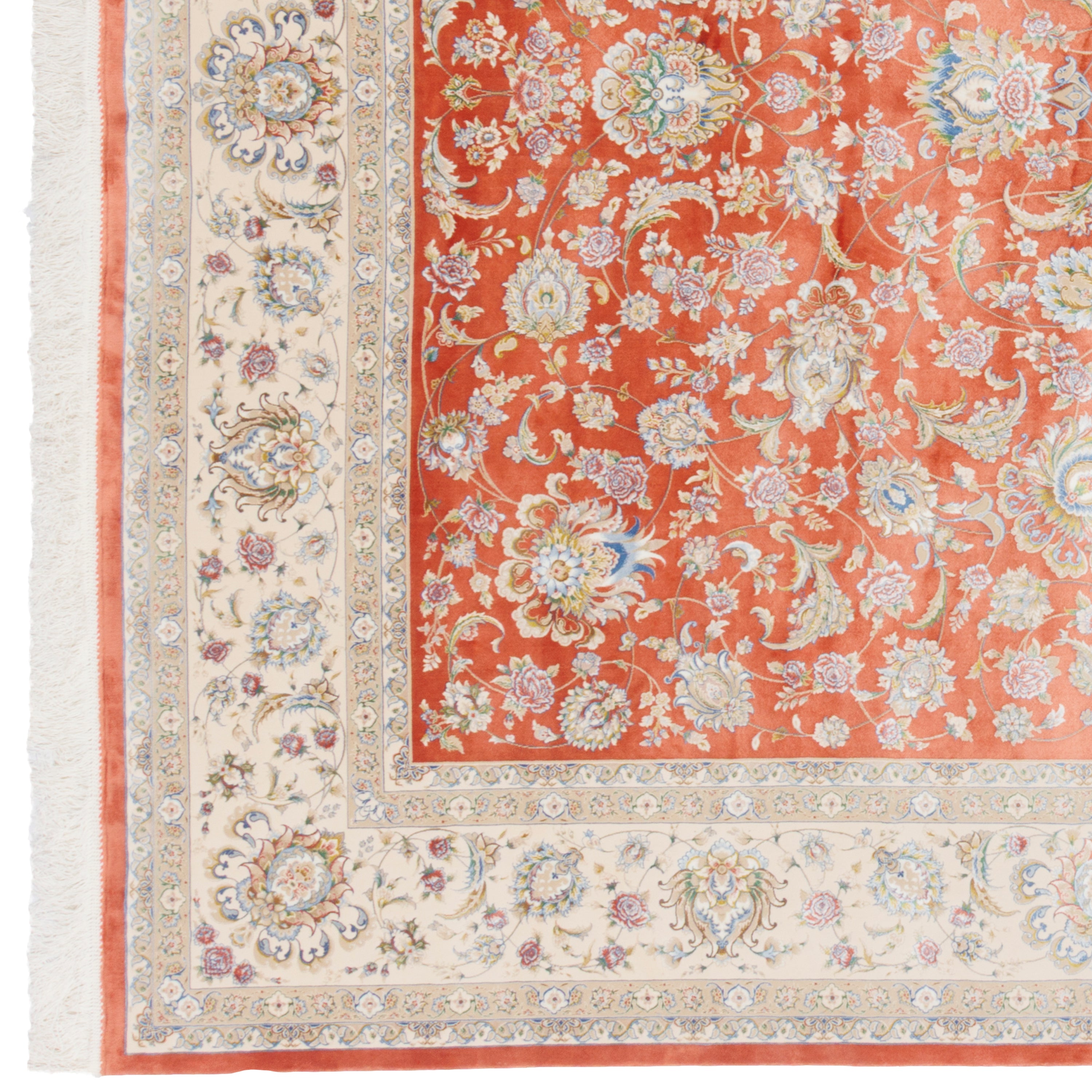 Machine-made Rug, Shah Abbasi Scattered, Acrylic & Bamboo Silk, SPU 200176