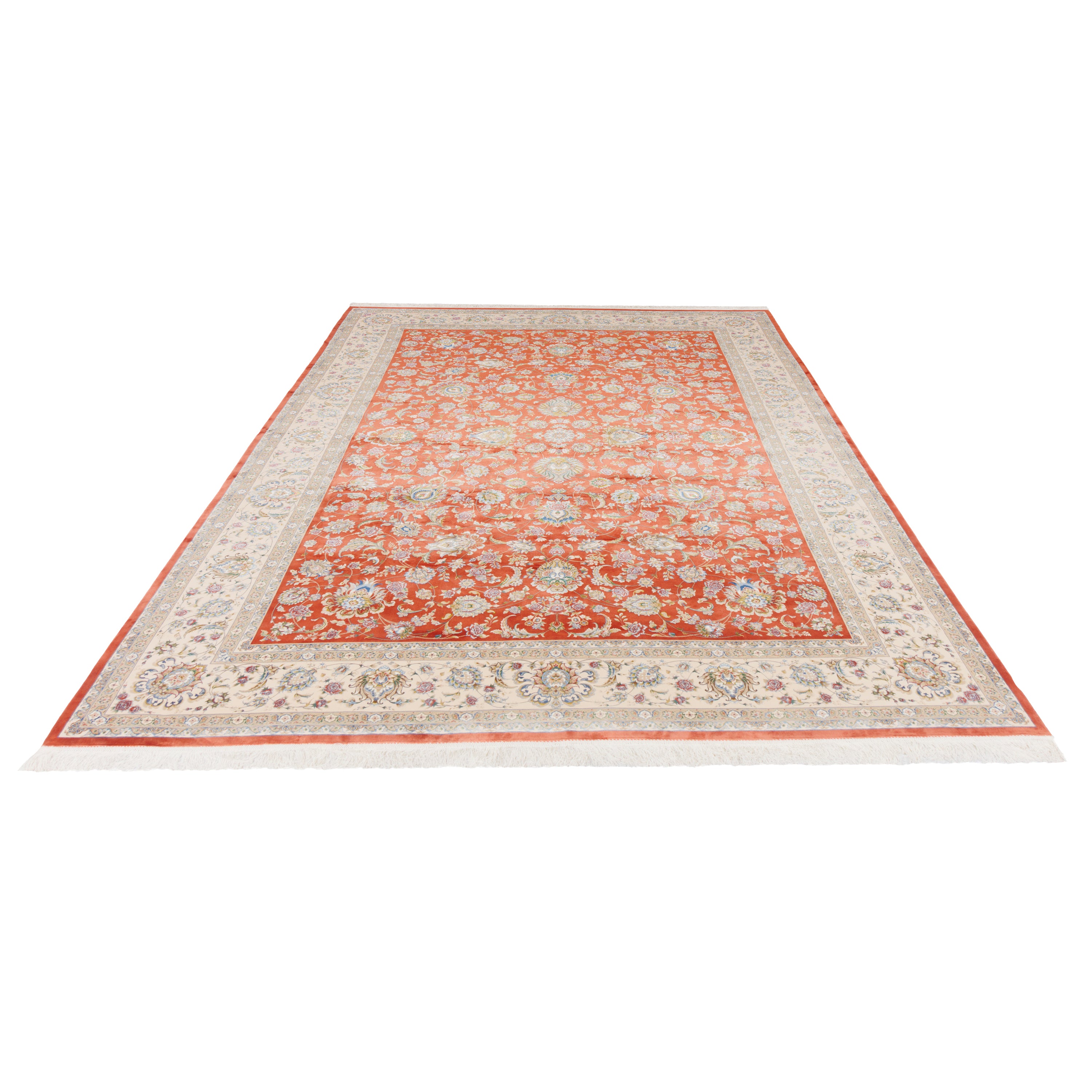 Machine-made Rug, Shah Abbasi Scattered, Acrylic & Bamboo Silk, SPU 200176