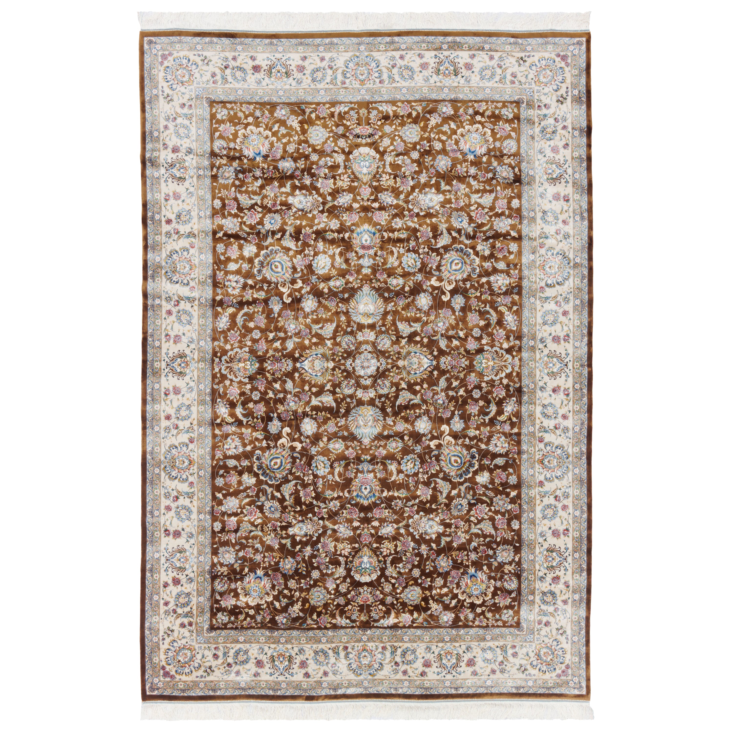 Machine-made Rug, Shah Abbasi Scattered, Acrylic & Bamboo Silk, SPU 200176