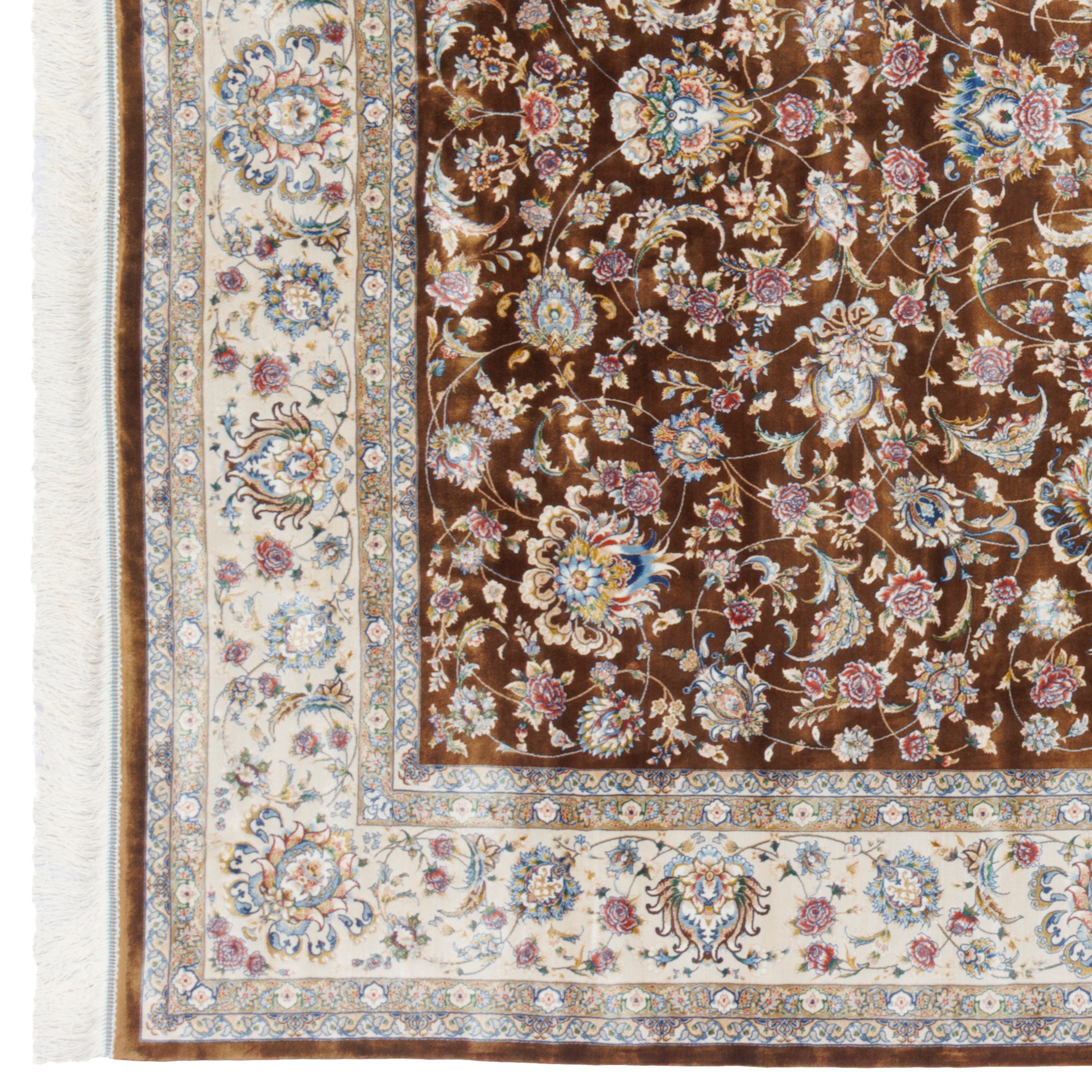 Machine-made Rug, Shah Abbasi Scattered, Acrylic & Bamboo Silk, SPU 200176