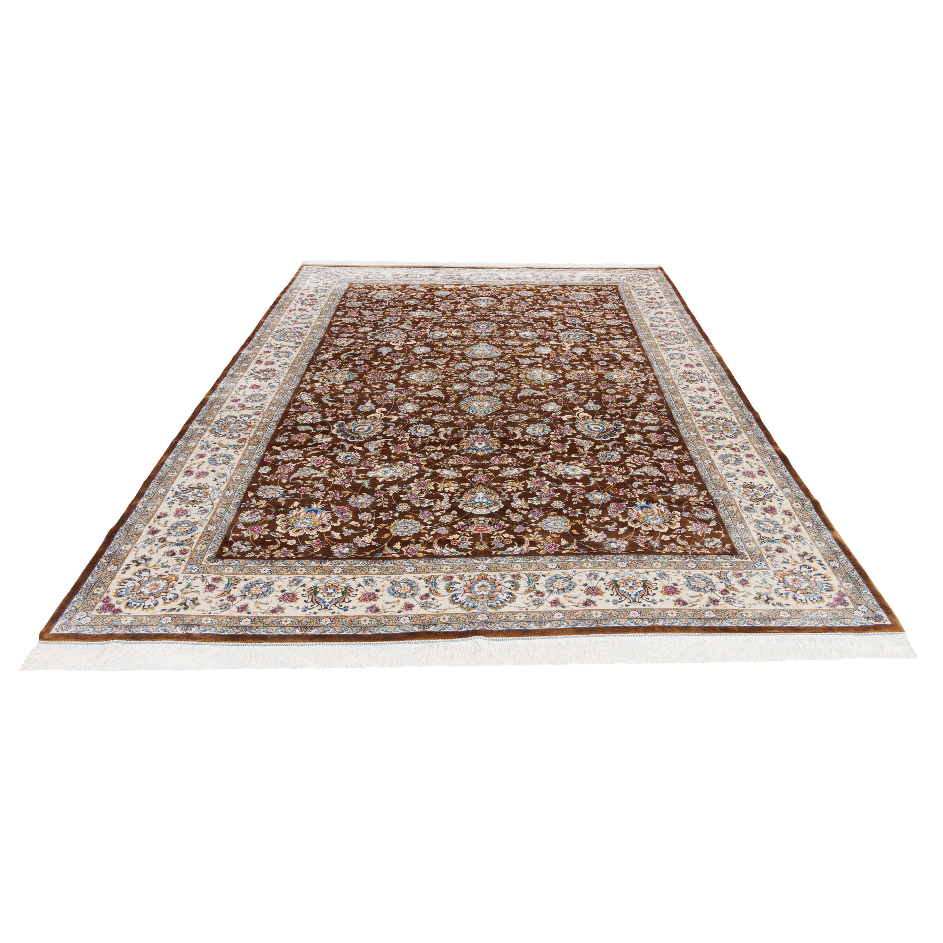 Machine-made Rug, Shah Abbasi Scattered, Acrylic & Bamboo Silk, SPU 200176