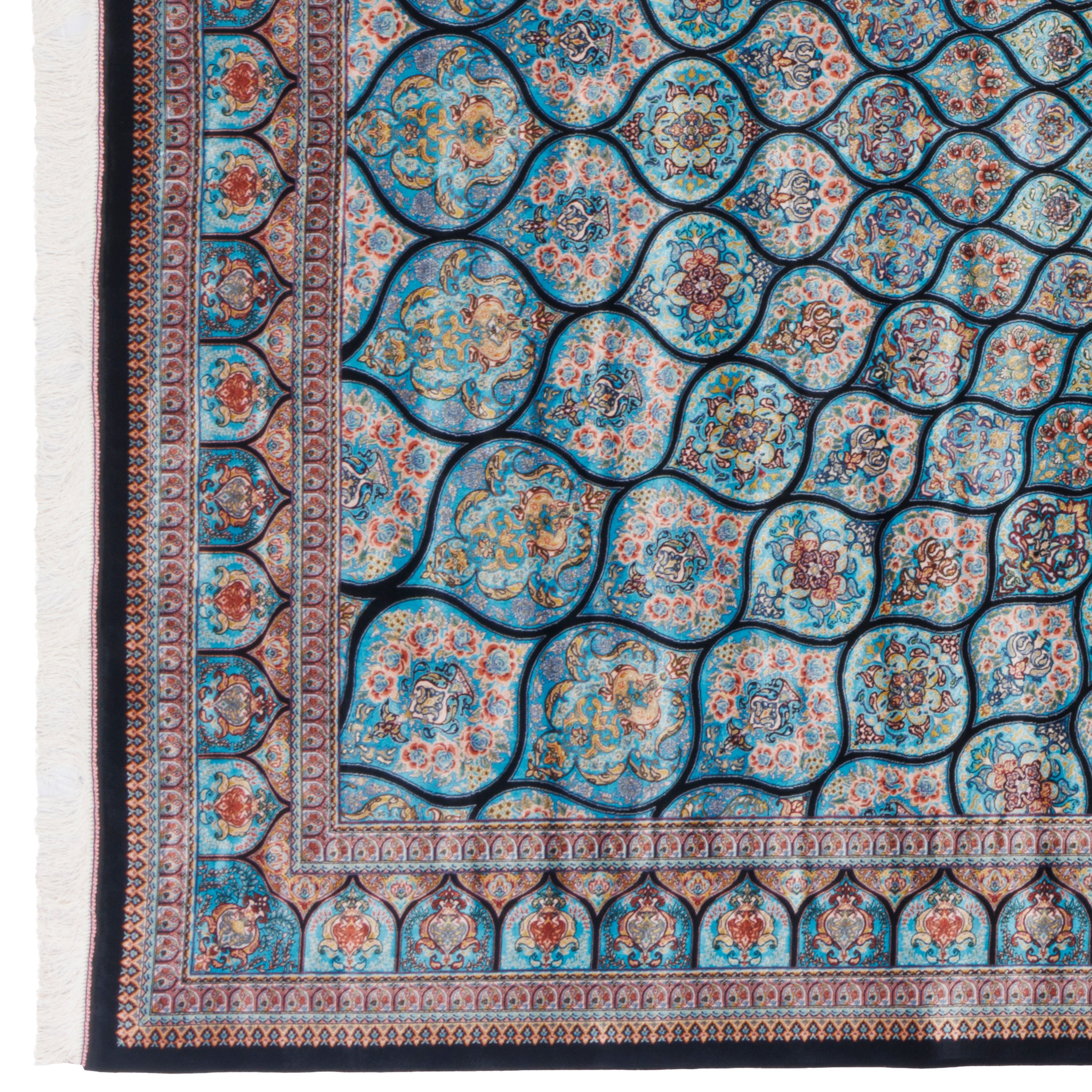 Machine-made Rug, گل دار Dome, Acrylic & Bamboo Silk, SPU 200206