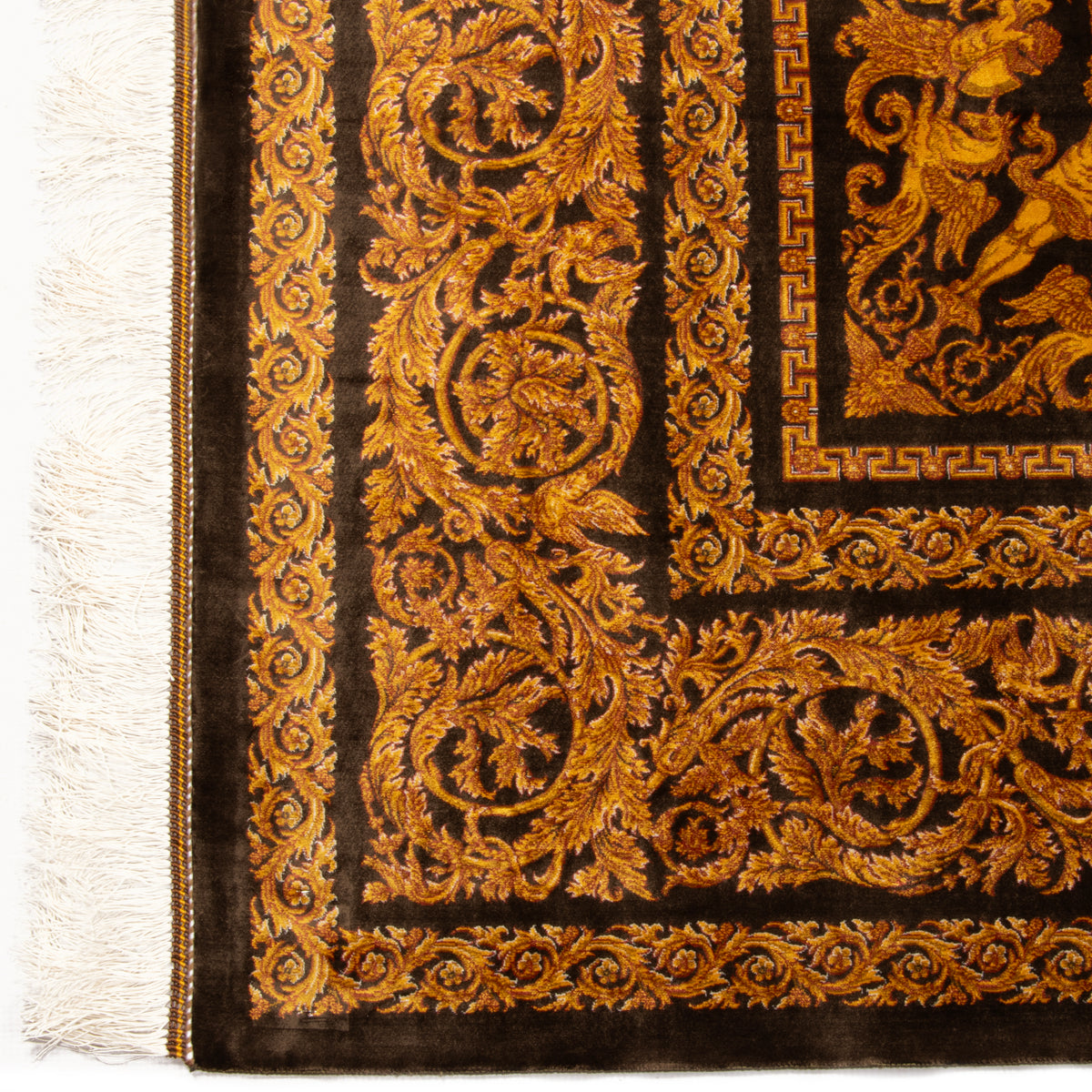Acrylic + Bamboo Silk Central Medallion Machine-made Carpet, Design 00663