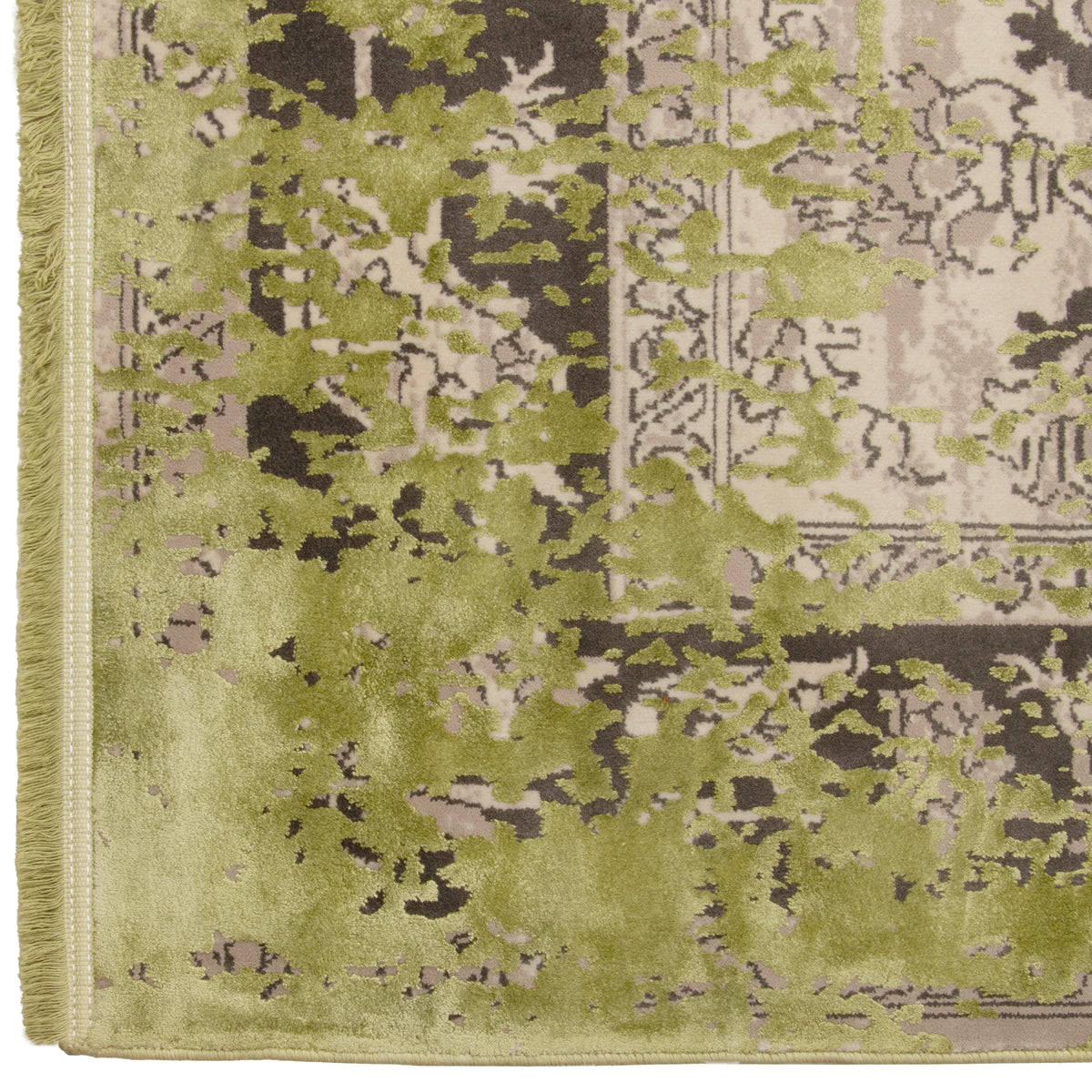 Acrylic + Bamboo Silk Allover Machine-made Carpet, Design 00664