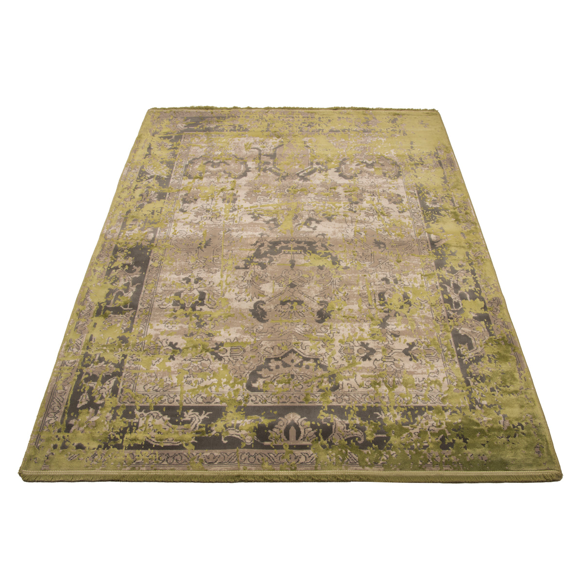 Acrylic + Bamboo Silk Allover Machine-made Carpet, Design 00664