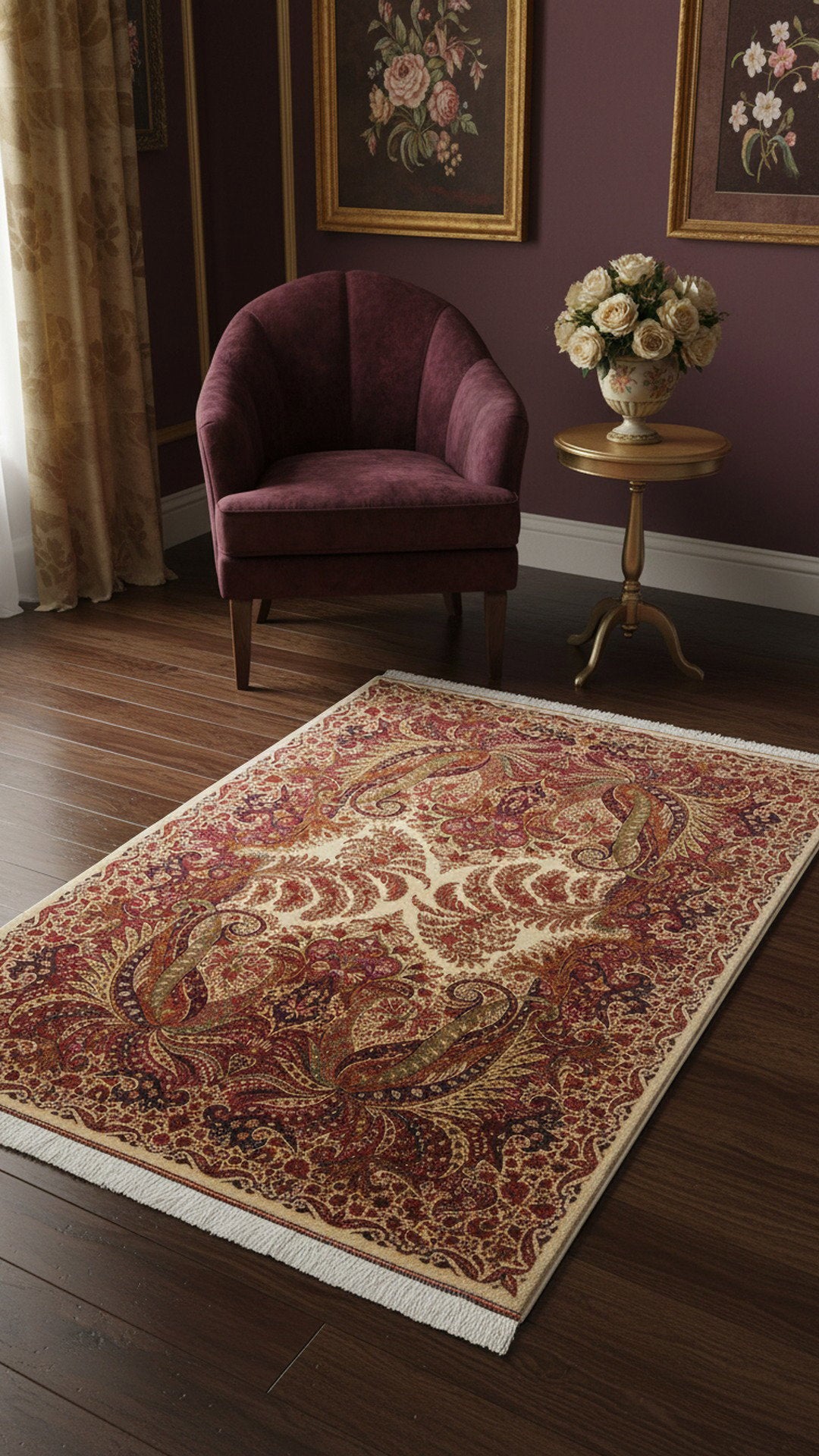 Qom Handmade Carpet — Sarasar | Full Silk | 133 × 206 cm | SKU 10200404