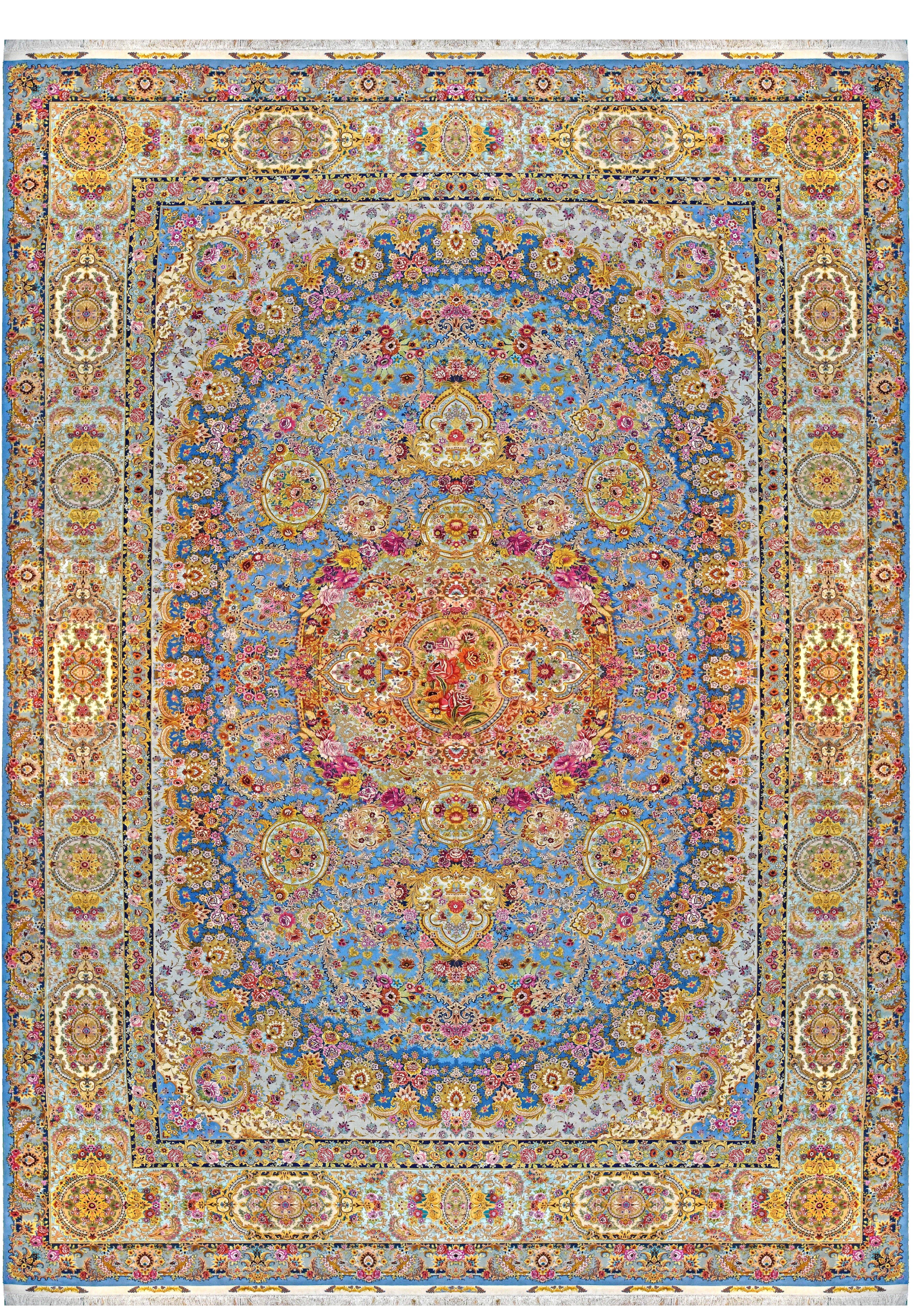 سجاد تبريز اليدوي — لشك تورنج | كومة حريرية / سدى حريري | 800 × 1200 سم | رمز المنتج 19601134