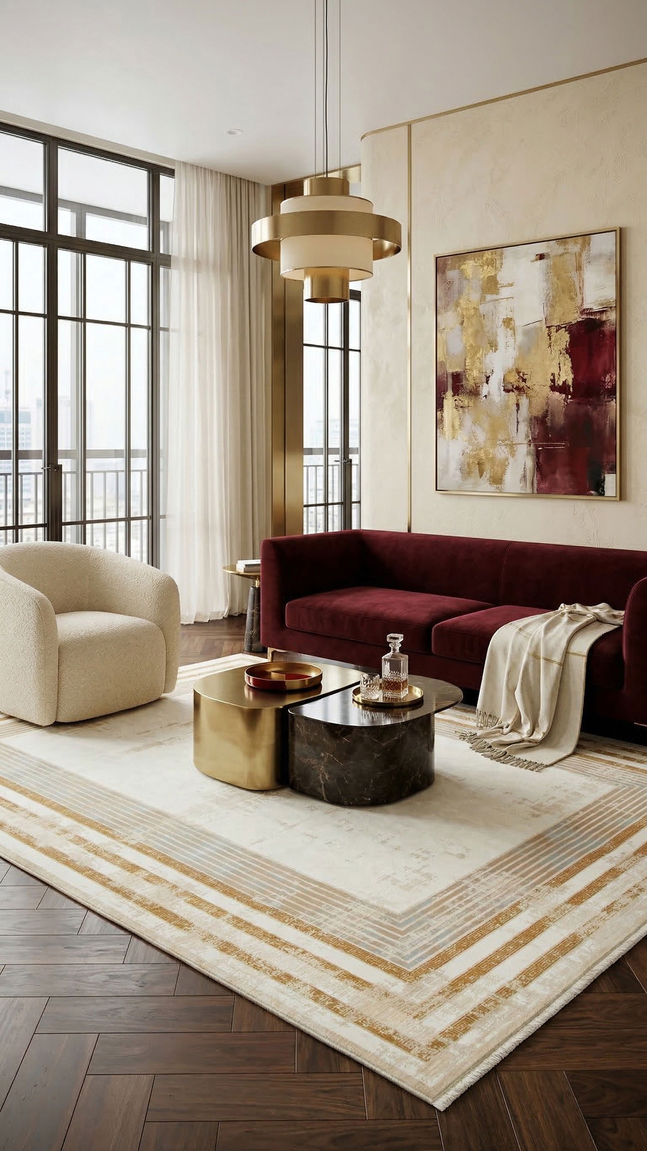 Machine-made Rug, Contemporary All-over, Acrylic & Modal, SPU 700334