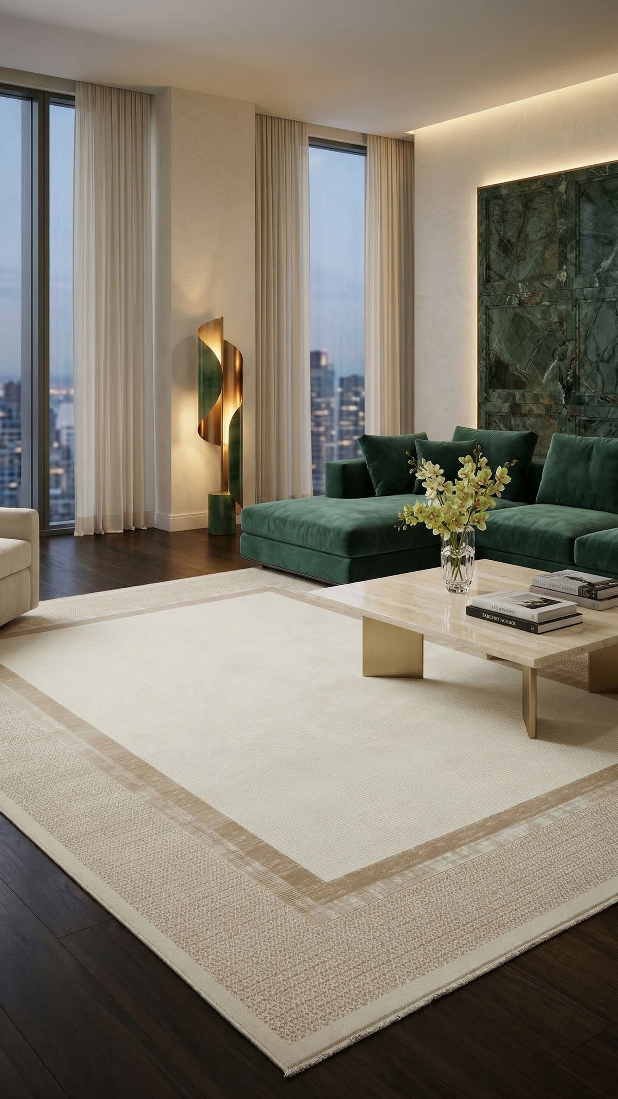 Machine-made Rug, Contemporary All-over, Acrylic & Modal, SPU 700336