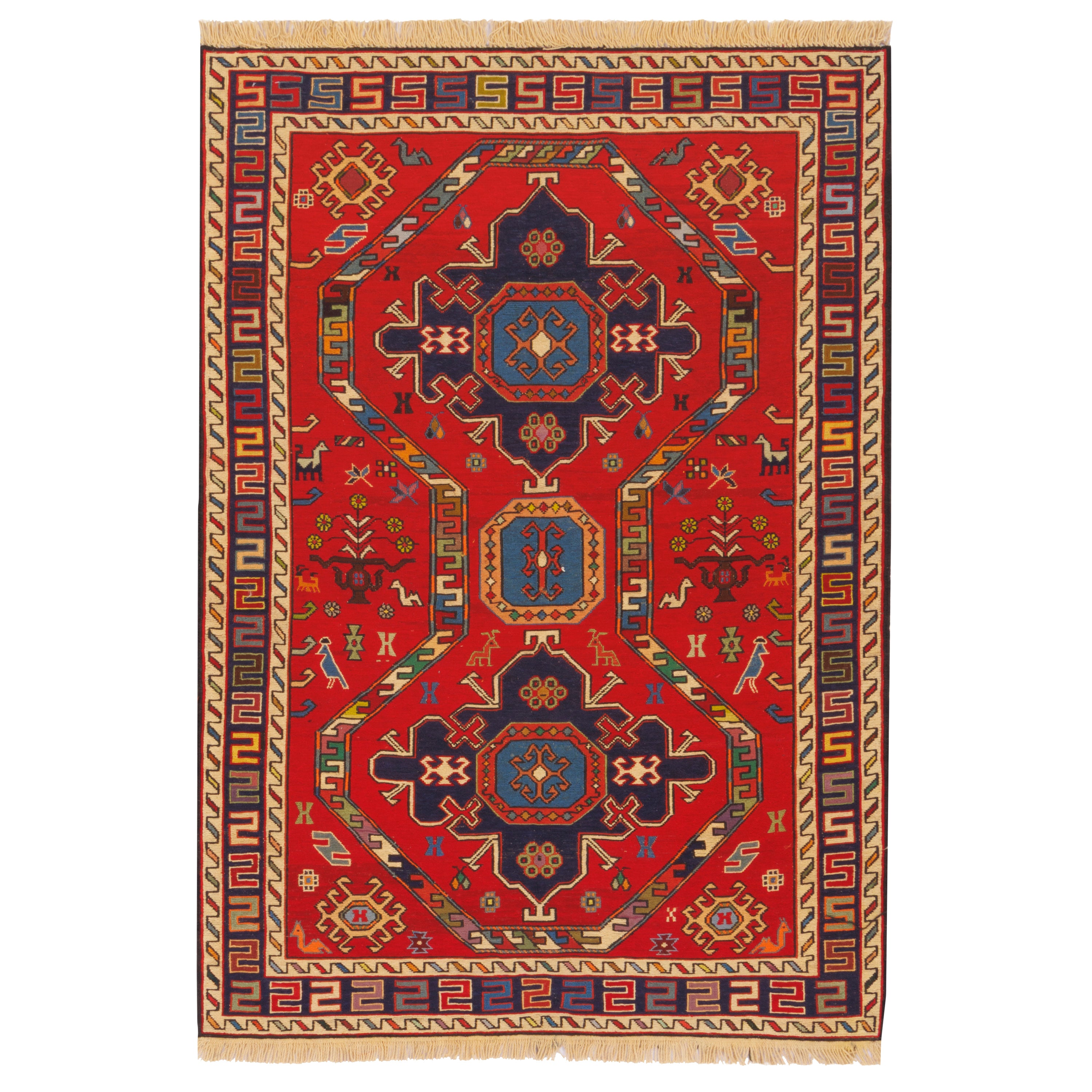 Sirjan Handmade Kilim — Sarasar | Full Wool | 112 × 155 cm | SKU 40101241