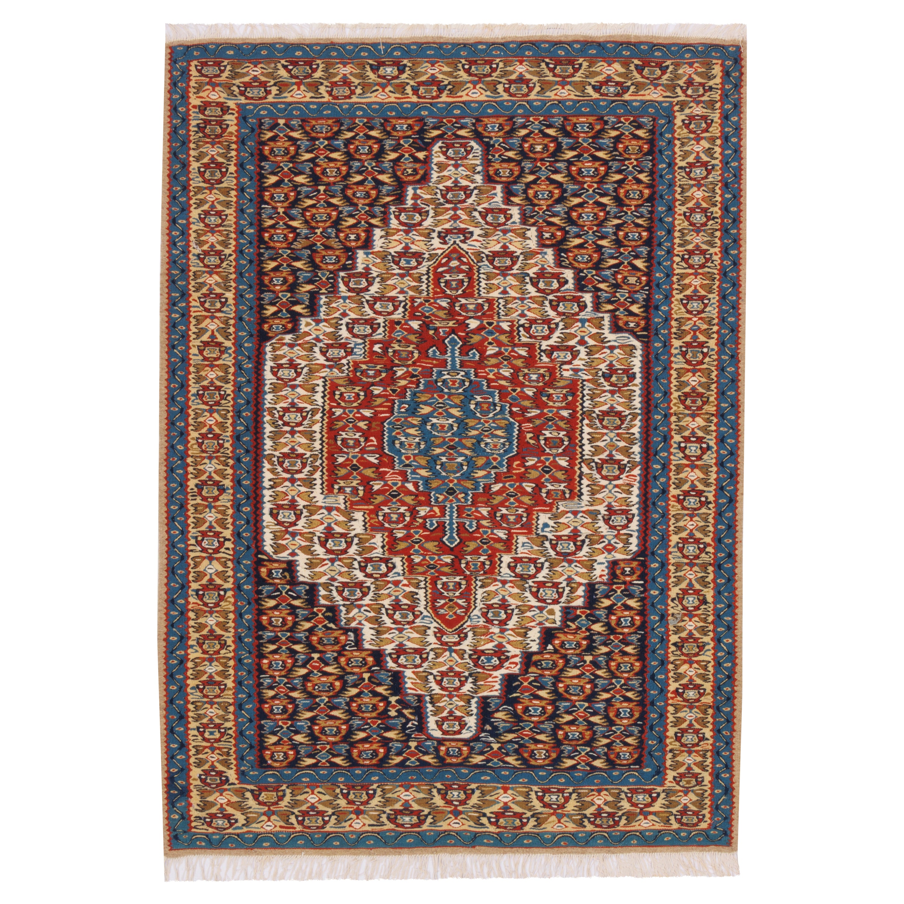 Sirjan Handmade Kilim — Toranj-dar | Full Wool | 110 × 155 cm | SKU 40101258