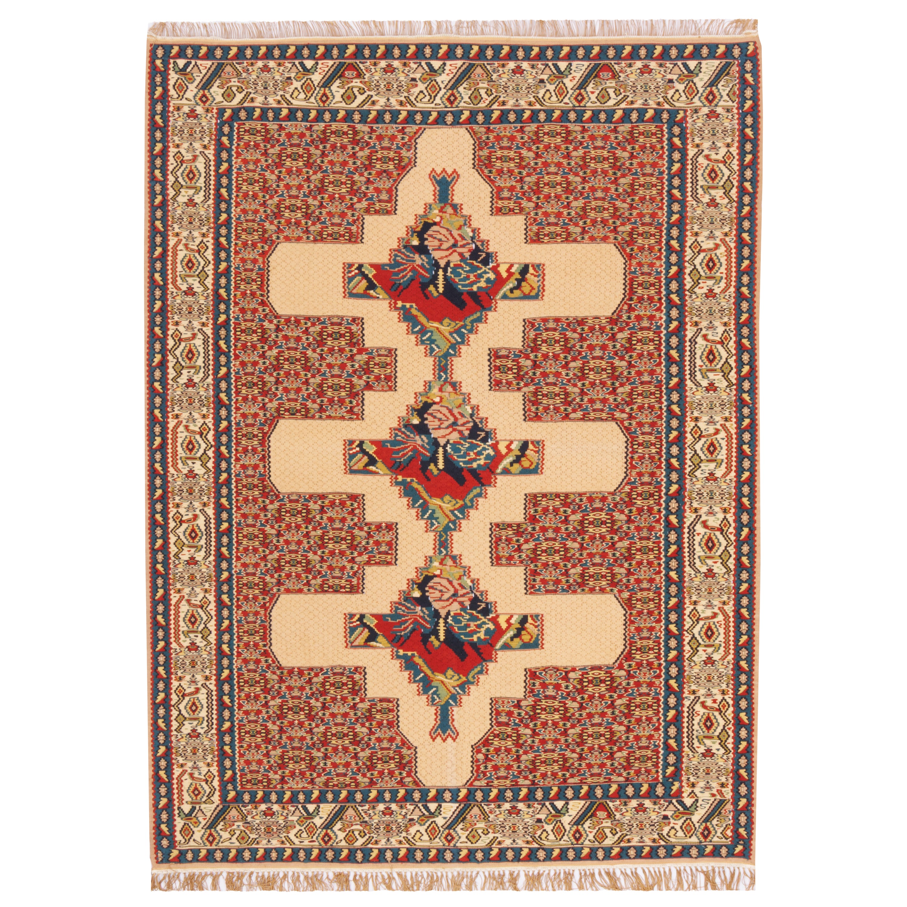 Sirjan Handmade Kilim — Toranj-dar | Full Wool | 126 × 170 cm | SKU 40201218