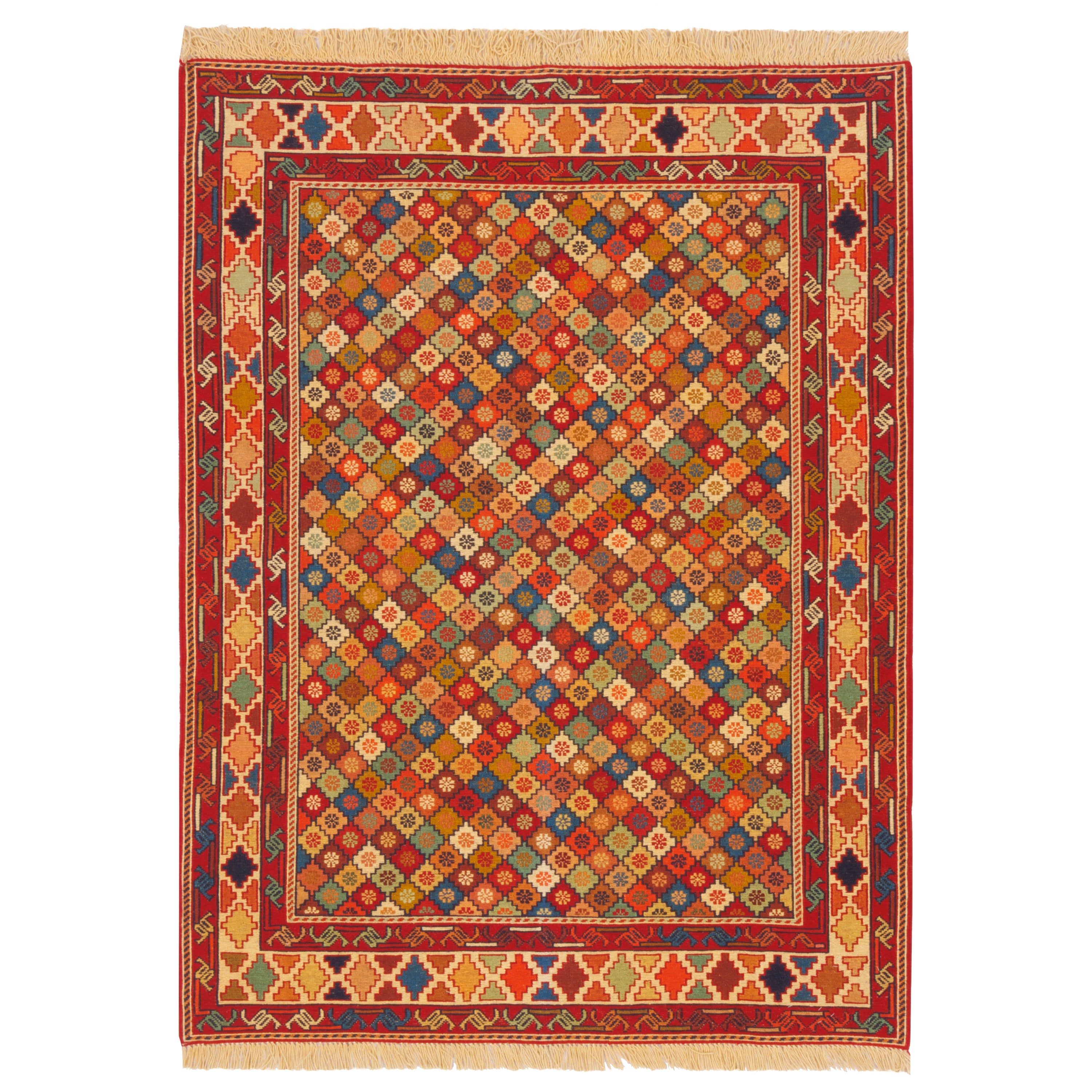 Sirjan Handmade Kilim — Sarasar | Full Wool | 107 × 143 cm | SKU 40101228